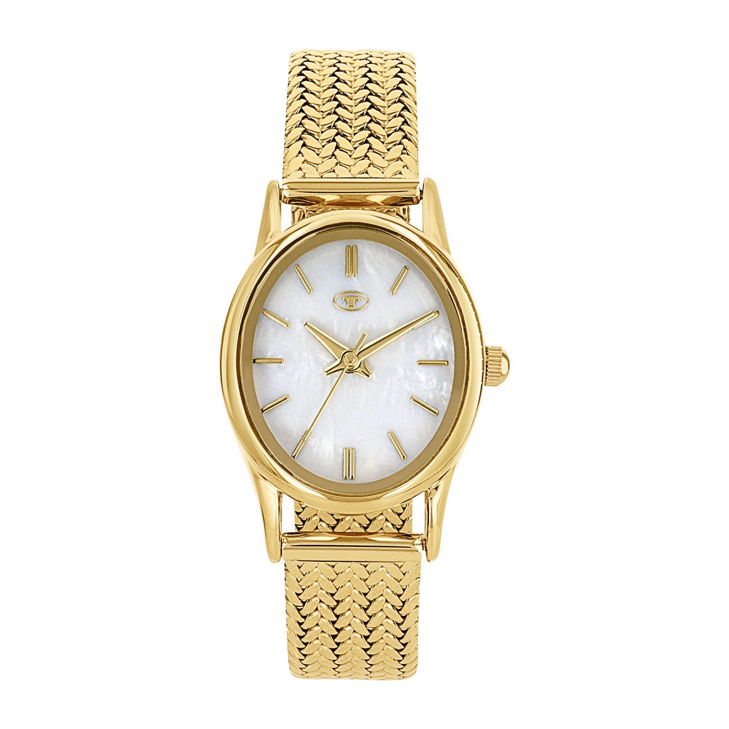 TOM TAILOR Quarzuhr 2100498, Armbanduhr, Damenuhr, Edelstahlarmband, analog