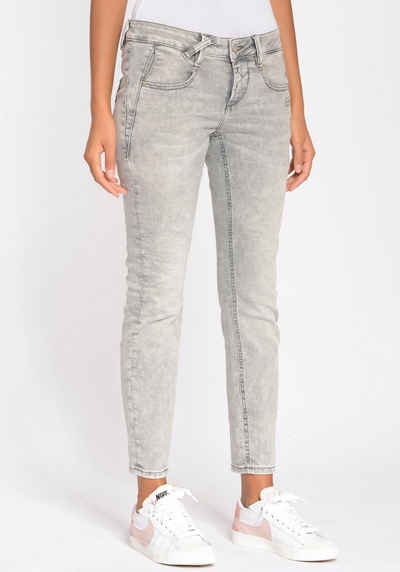 GANG Skinny-fit-Jeans »94NELE X-CROPPED« mit seitlichen Dreieckseinsätzen für eine tolle Silhouette