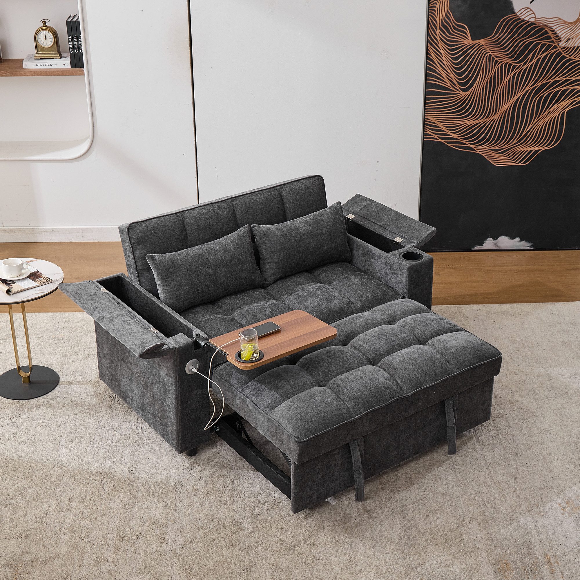 OKWISH Schlafsofa 3-in-1 Ausziehsofa, Sofabett, Gästebett 1 Teile, mit vers günstig online kaufen