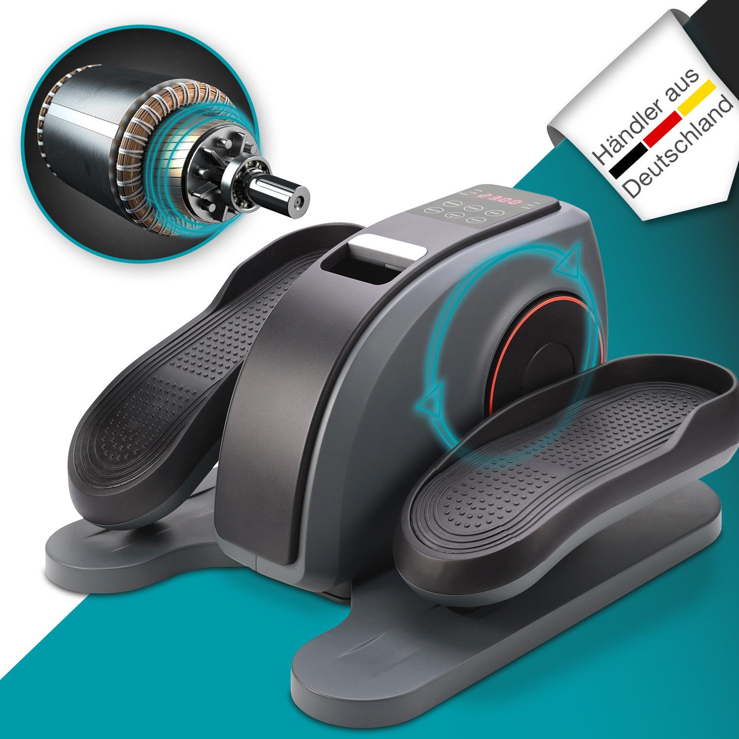 aktivshop Тренажеры mini für zuhause bis 150 kg, Heimtrainer, Sportgerät, Hometrainer (1-tlg., übersichtlicher Trainingscomputer mit 3 Automatikprogrammen), sitzen, gelenkschonend