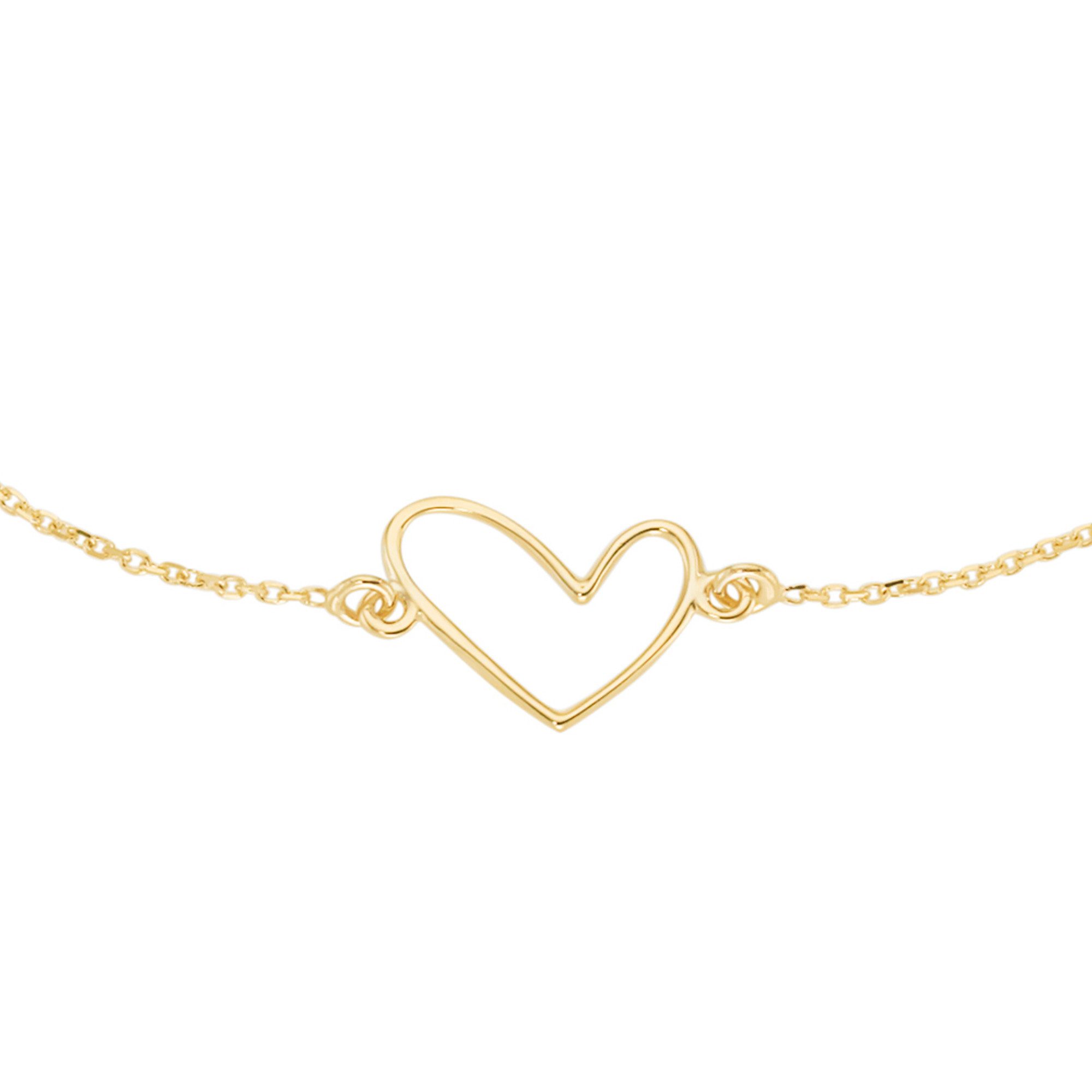 Luigi Merano Armband Herz Mittelteil, Gold 585