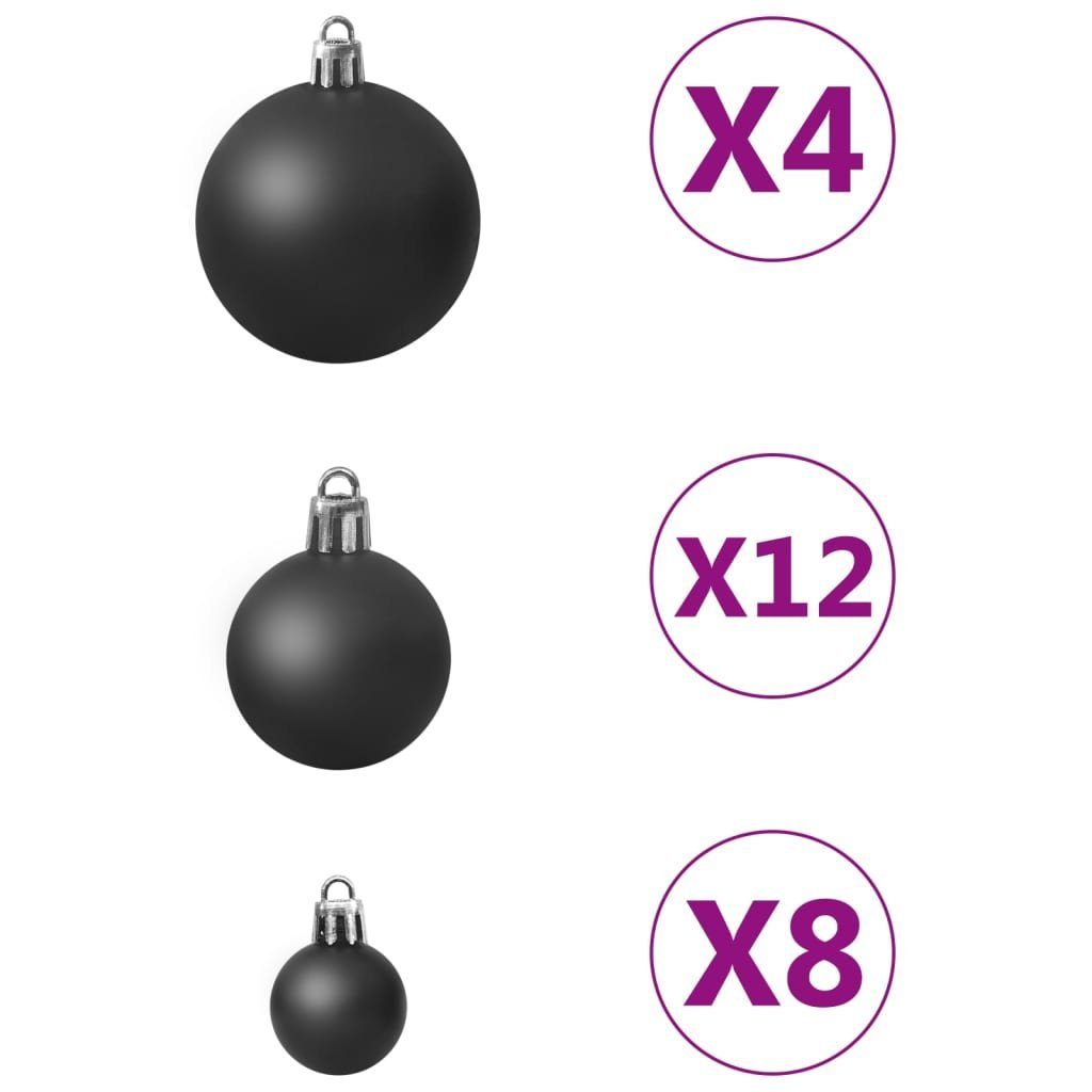 Schwarz Weihnachtskugel-Set 100-tlg. furnicato Weihnachtsbaumkugel