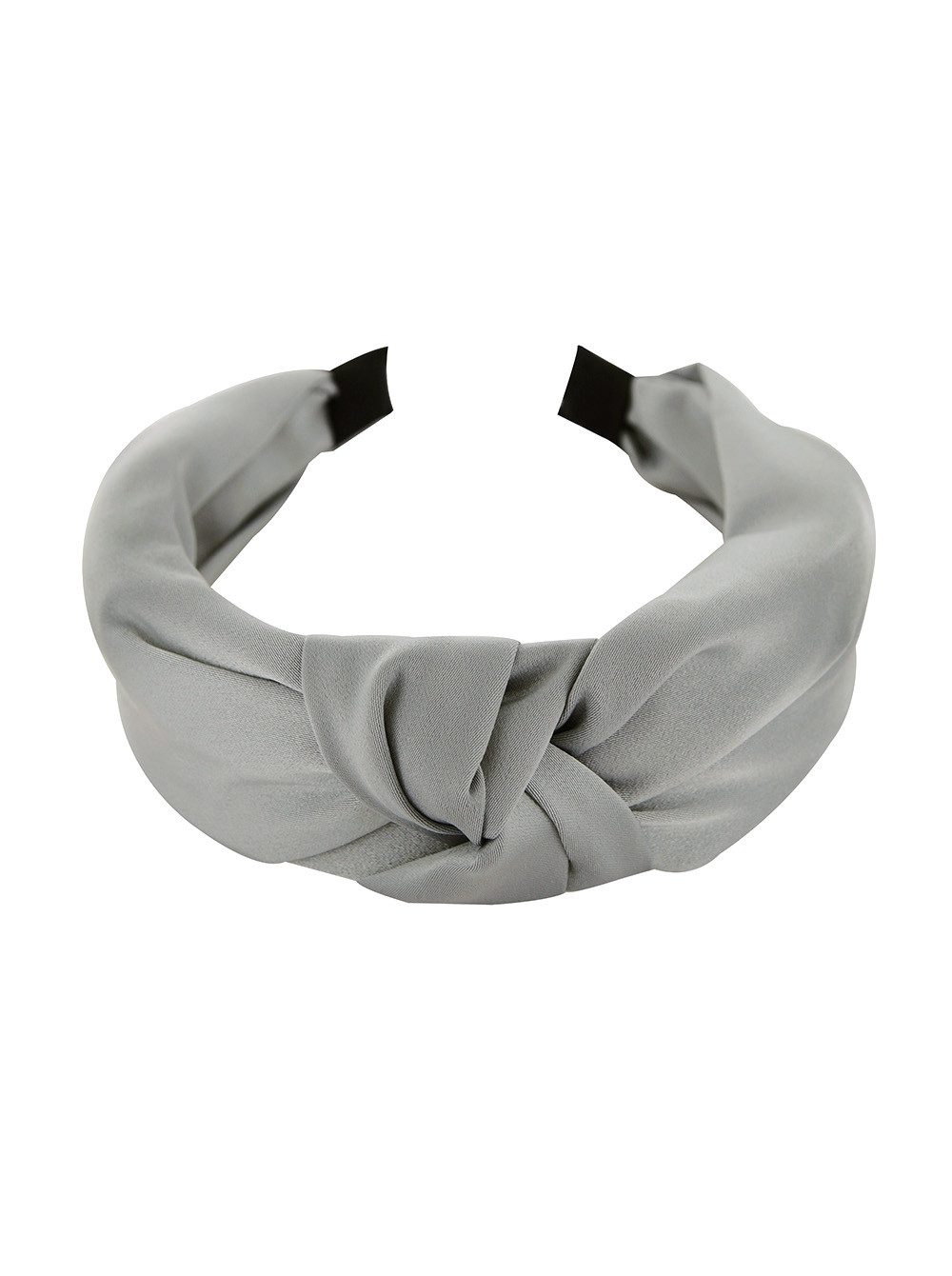 axy Haarreif Breiter Haarreif mit Knoten und Satin bezogen, Vintage Damen Haareifen Haarband