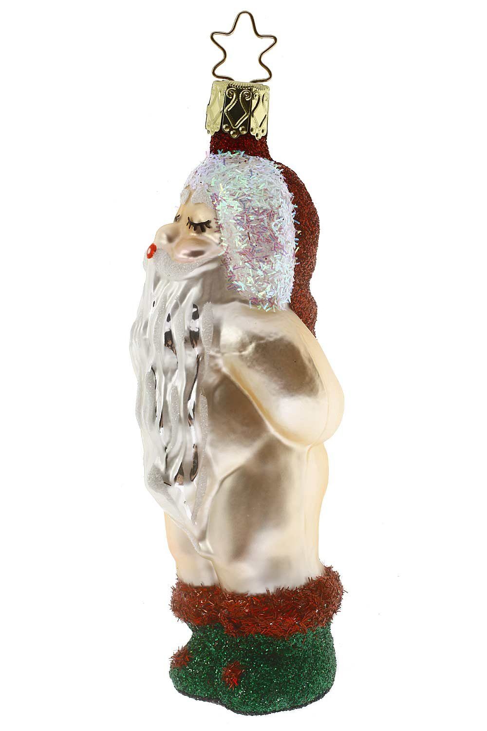 Hamburger Weihnachtskontor mundgeblasen handdekoriert Weihnachtsmann, - Dekohänger Christbaumschmuck Manufaktur - - Inge-Glas®