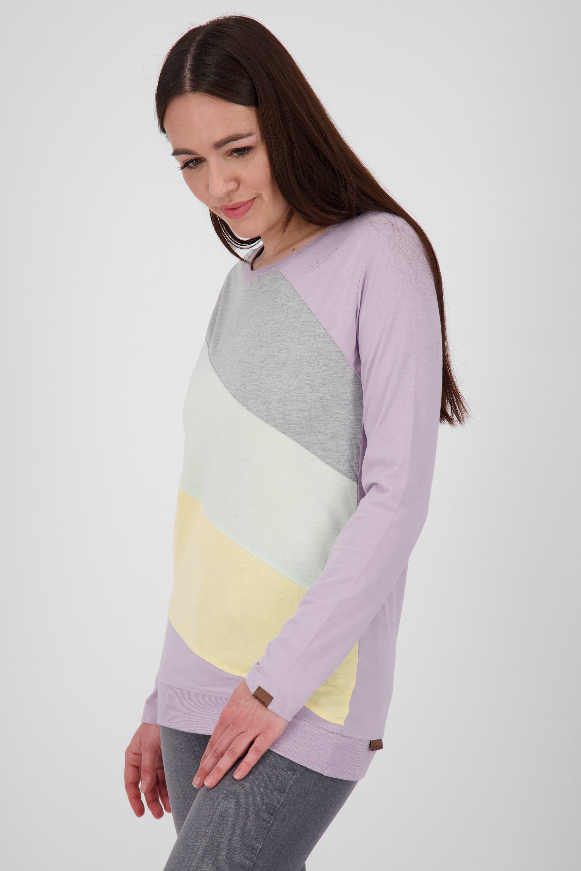 Longsleeve A & melange Damen LenjaAK Kickin Langarmshirt bluebell Alife