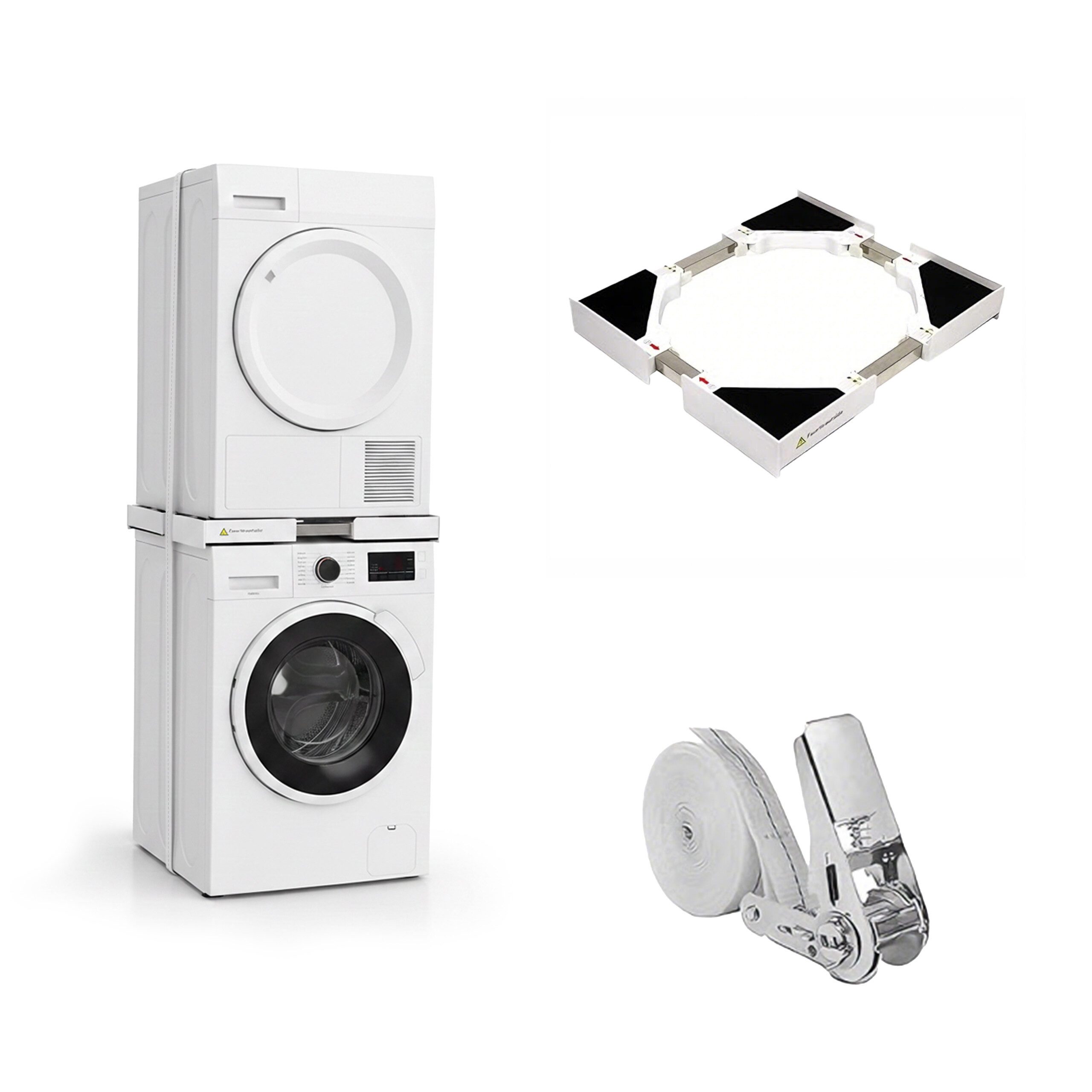 relaxdays Waschmaschinenumbauschrank Zwischenbaurahmen Trockner Waschmaschine Ohne Handtuchhalter
