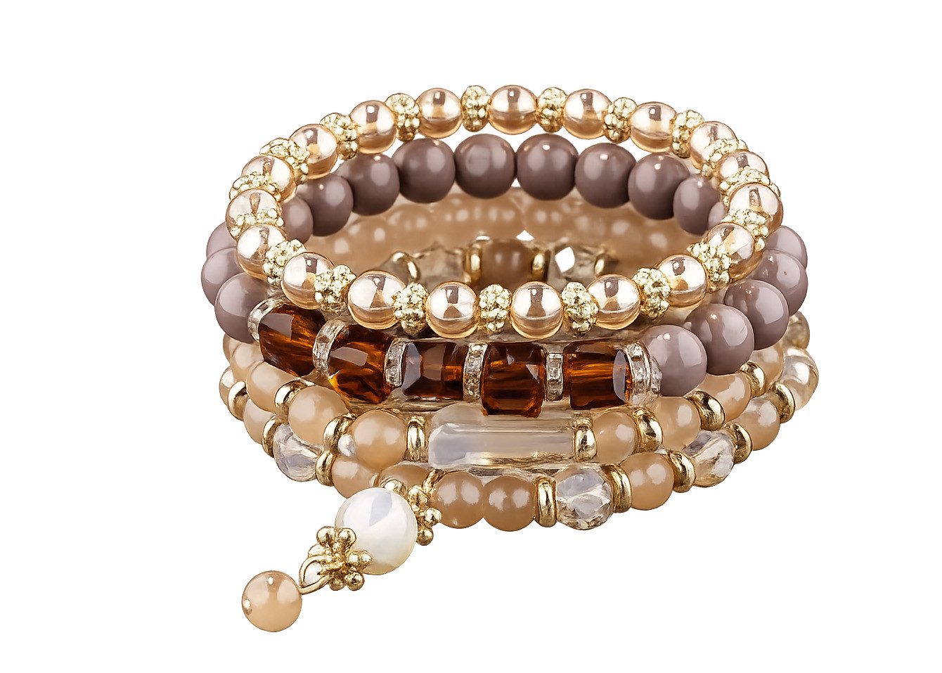 Living Oak Armband Emerald Dream Armband „Turquoise Glow“ (Set, 4 teilig)