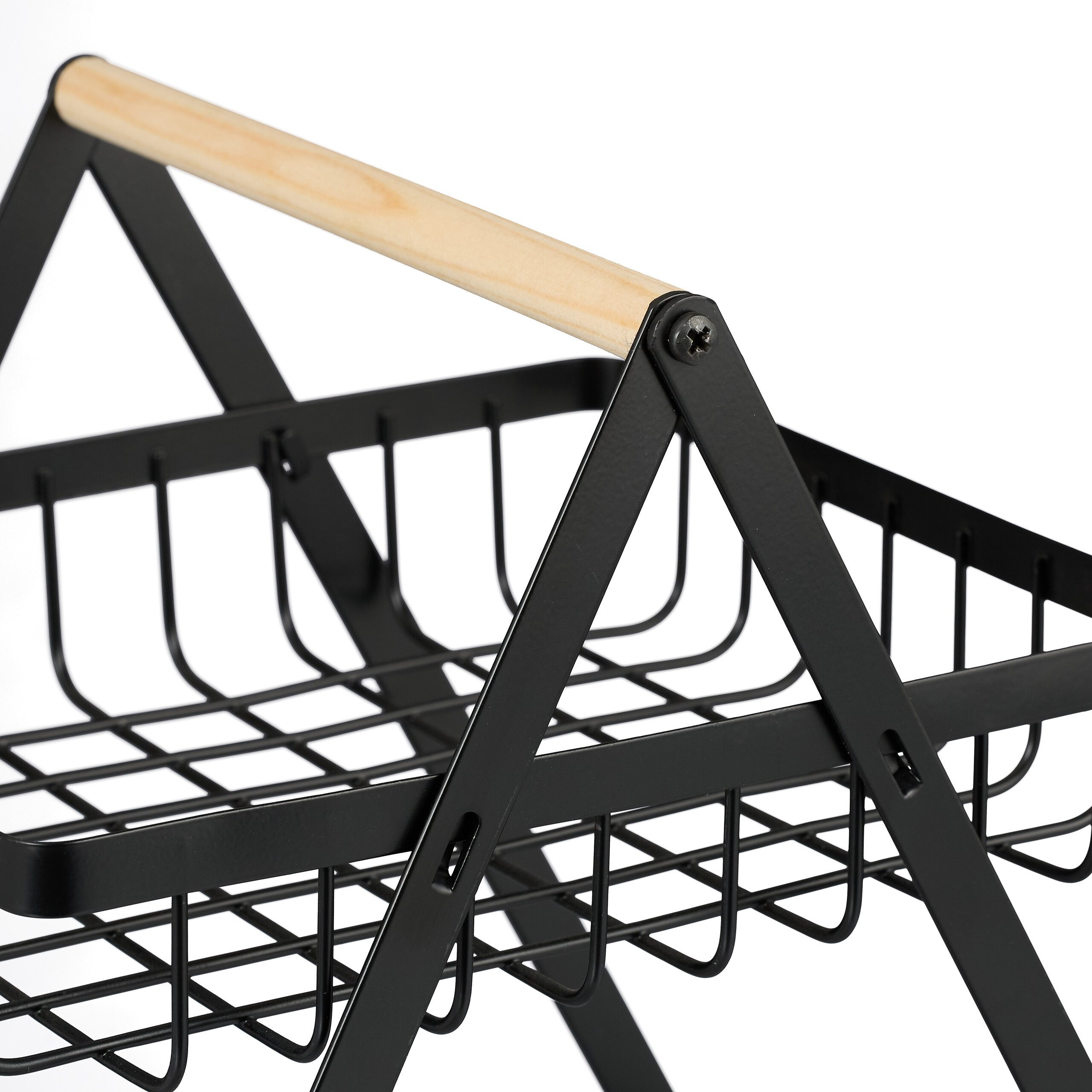 relaxdays Obstschale Obstkorb Etagere 2-stöckig, Eisen