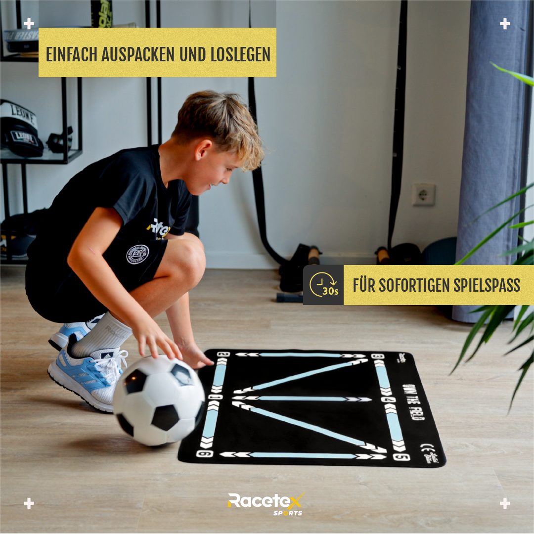 Racetex Weichbodenmatte Racetex Fussballmatte Training Kinder 60x90 cm – Rutschfest