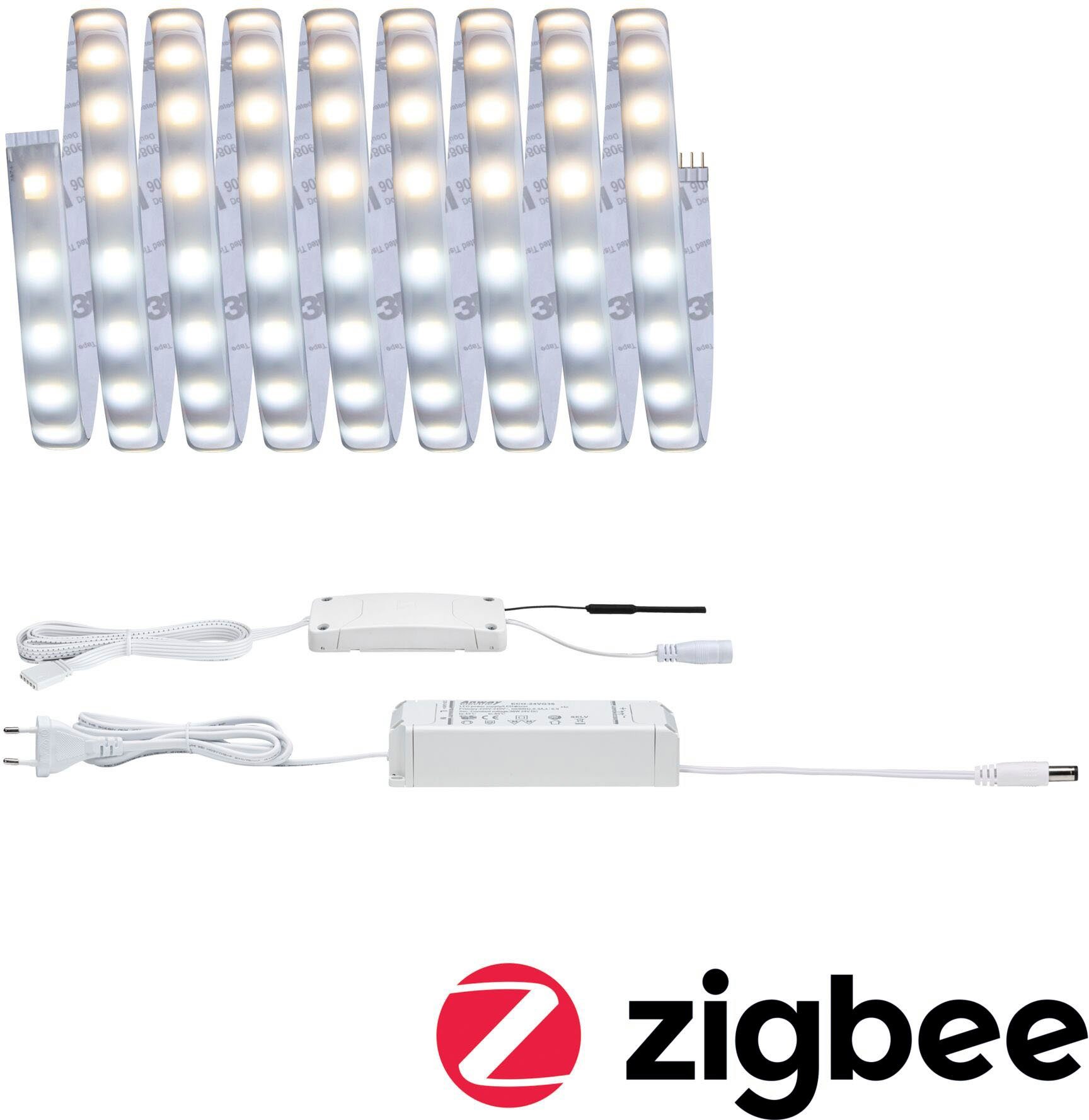 Paulmann LED-Streifen MaxLED 500 Basisset beschichtet Zigbee, Tunable Smart 3m, Home 1-flammig, White