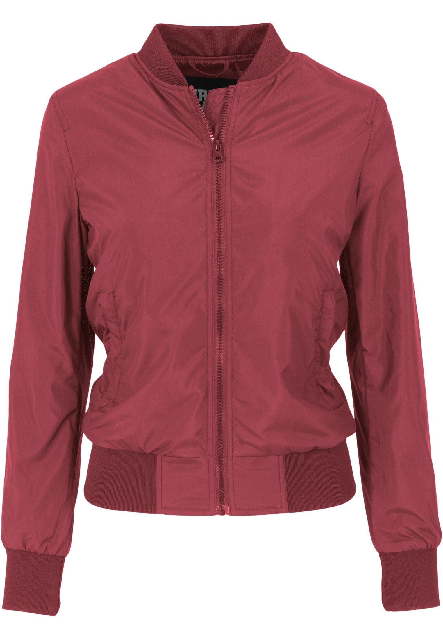 URBAN CLASSICS Outdoorjacke Damen Ladies Light Bomber Jacket (1-St) burgundy