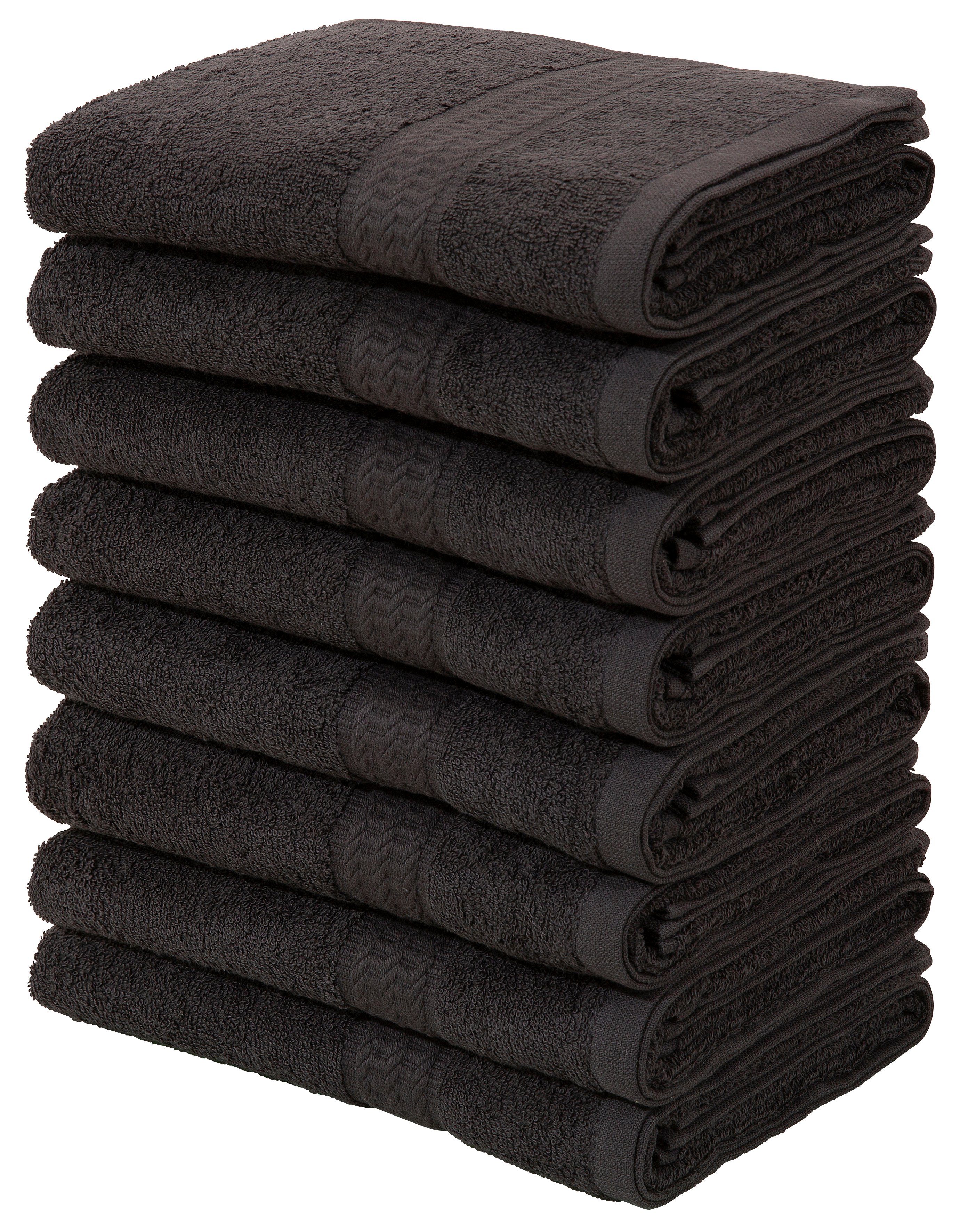 my home Handtücher Set Walkfrottee Bordüre, als Handtuch-Set mit Juna, 50x100cm und (8-St), 100% Baumwolle Serie