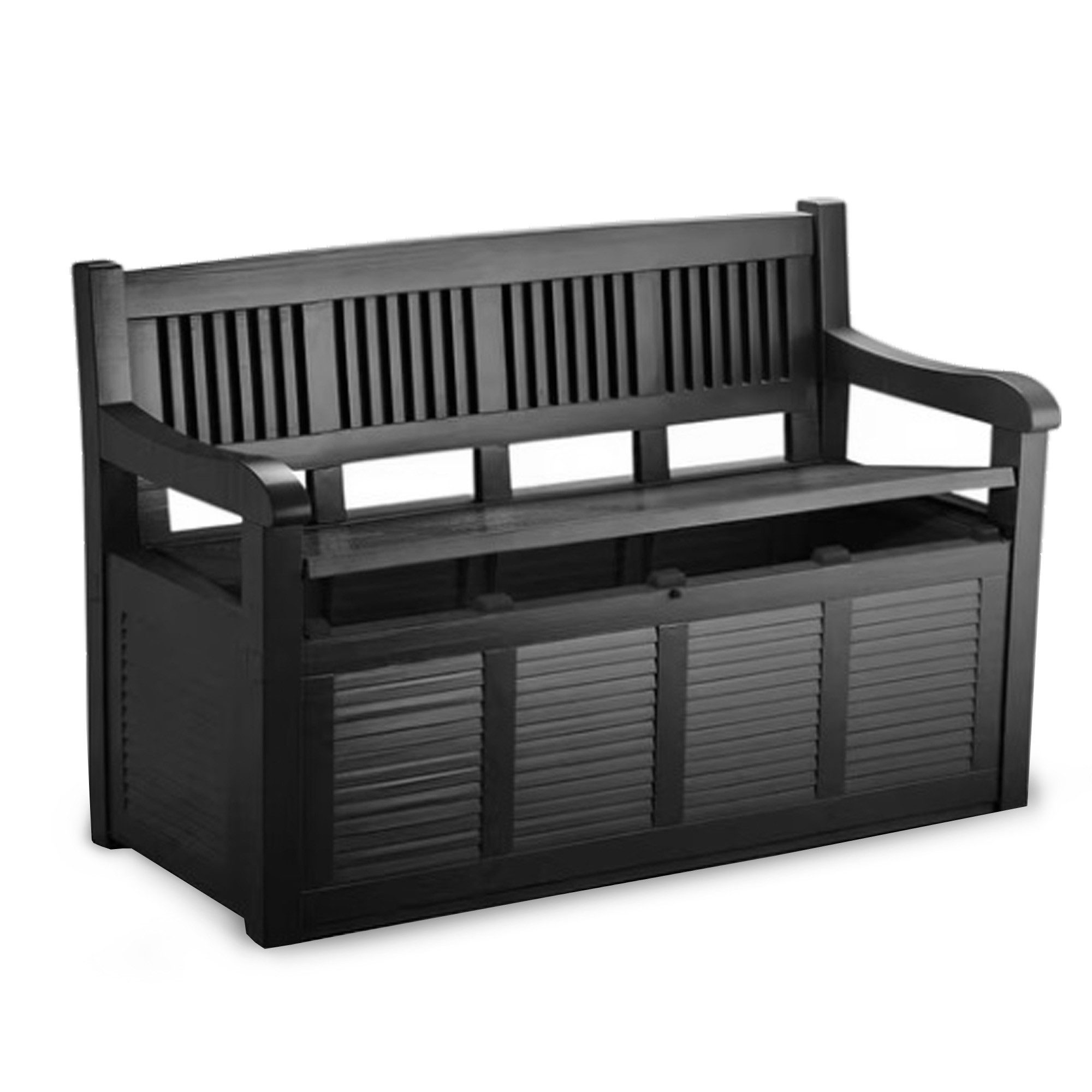 Bestlivings Gartenbank inkl. Stauraum 280L, 130x60x85 cm, Kunststoff, robust, UV- und Wetterbeständig
