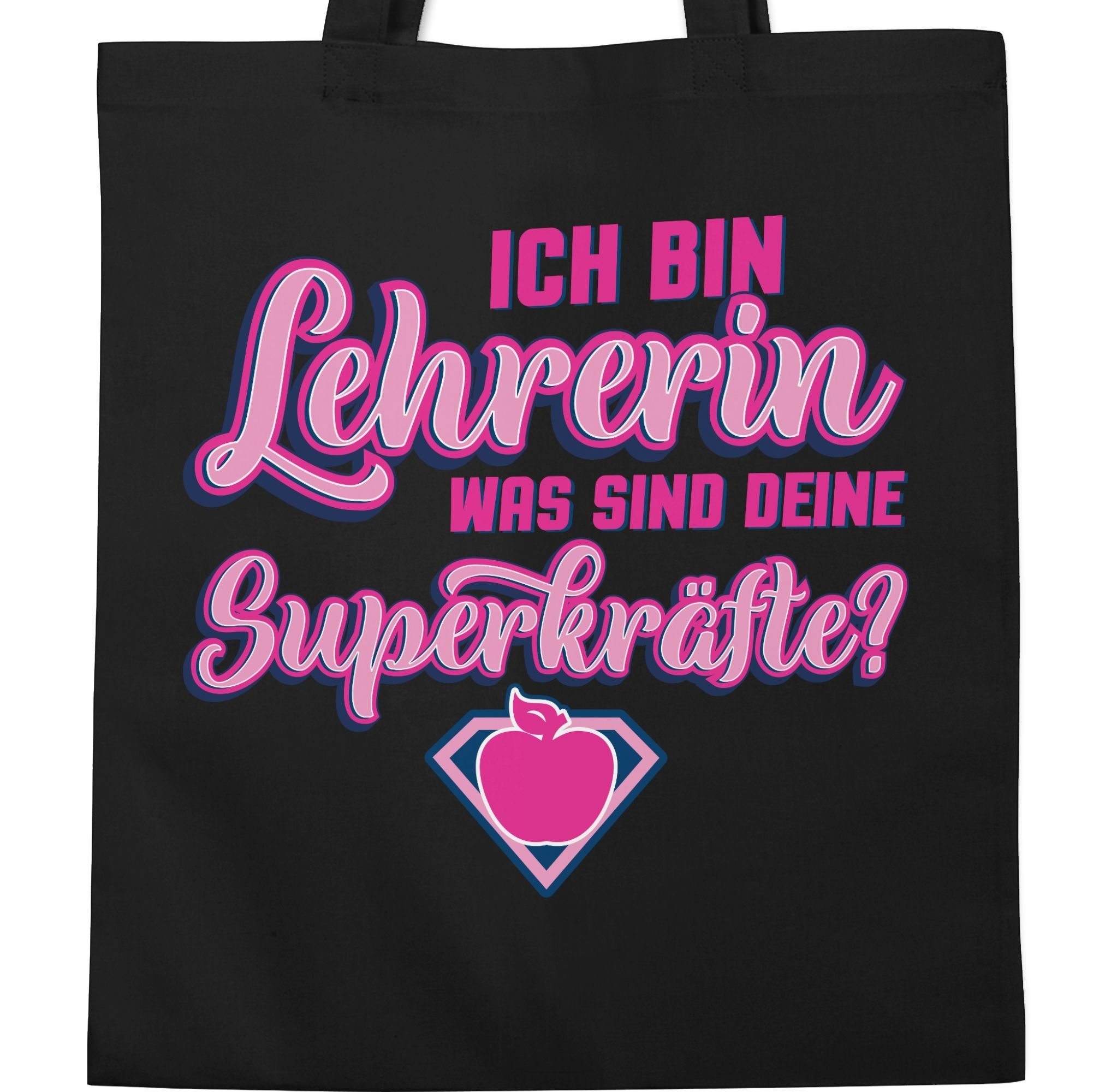 Shirtracer Lehrerin 1 Superkräfte Lehrerin Schwarz Geschenk deine Abschiedsgesche, was Umhängetasche bin Ich - sind