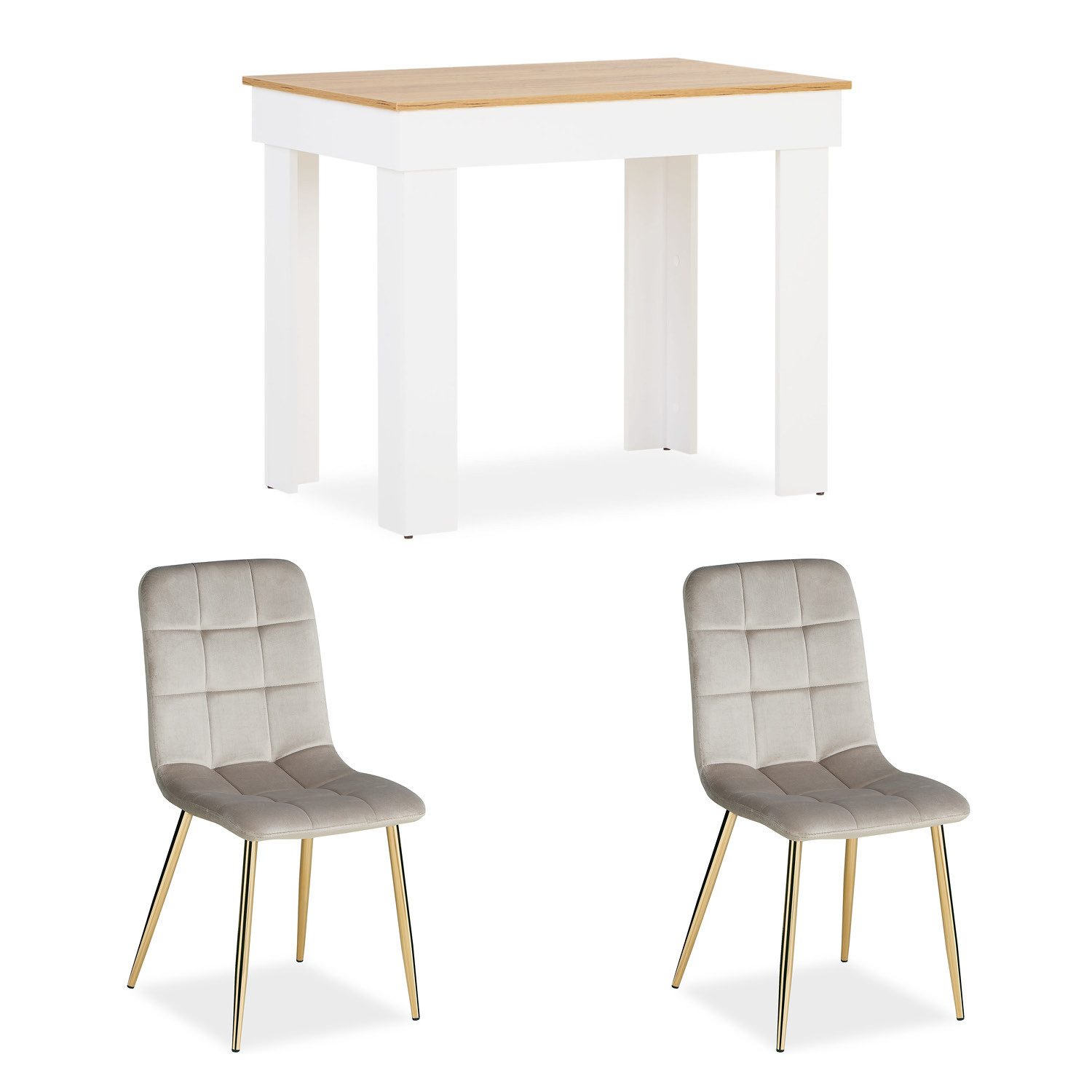 Homestyle4u Essgruppe Esstisch 60x90 2 Stühle günstig online kaufen