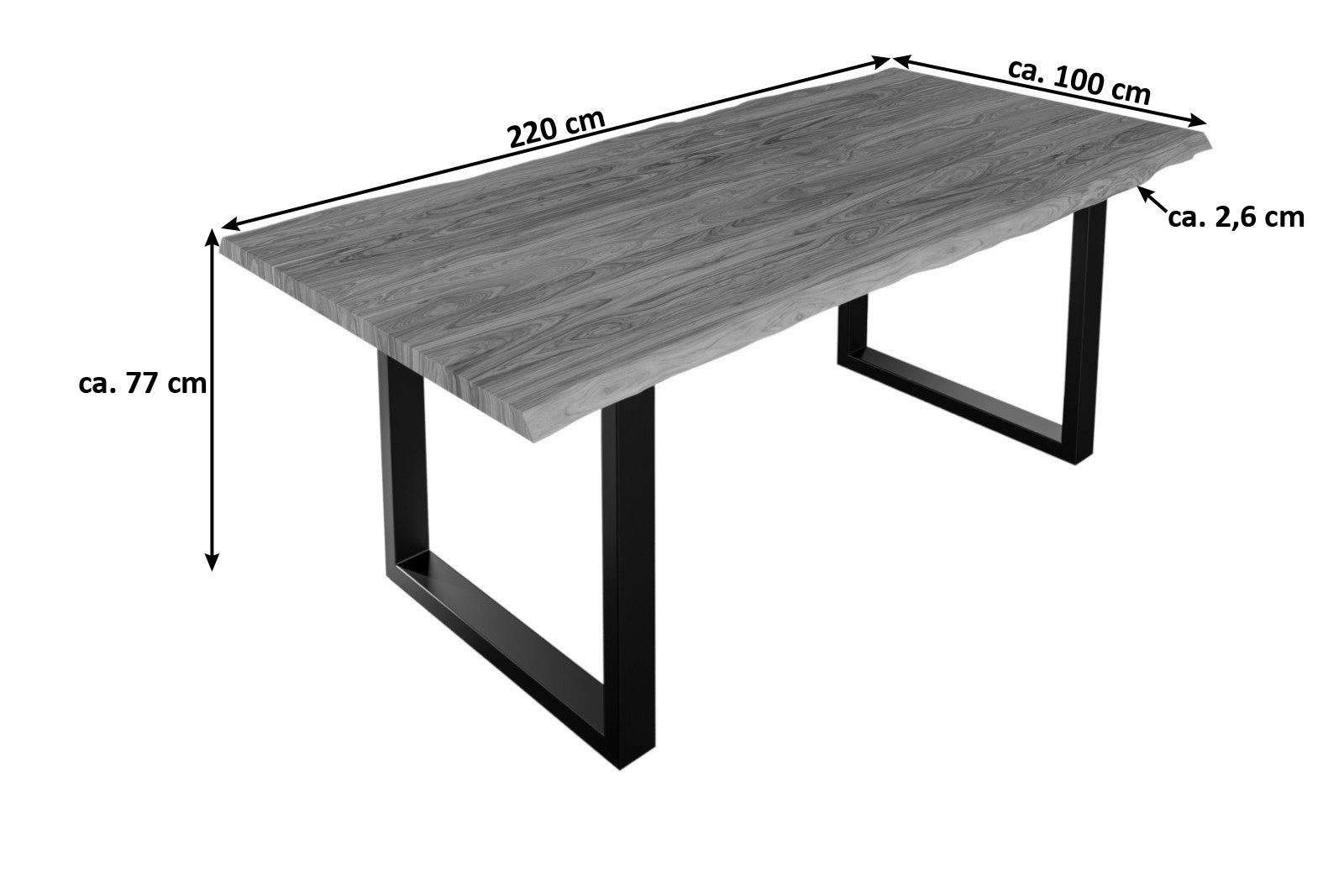 Loreno® Baumkantentisch Lauren, Tisch Baumkante 220 günstig online kaufen