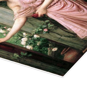 Posterlounge Poster John William Waterhouse, Psyche öffnet Amors Gartentor, Malerei