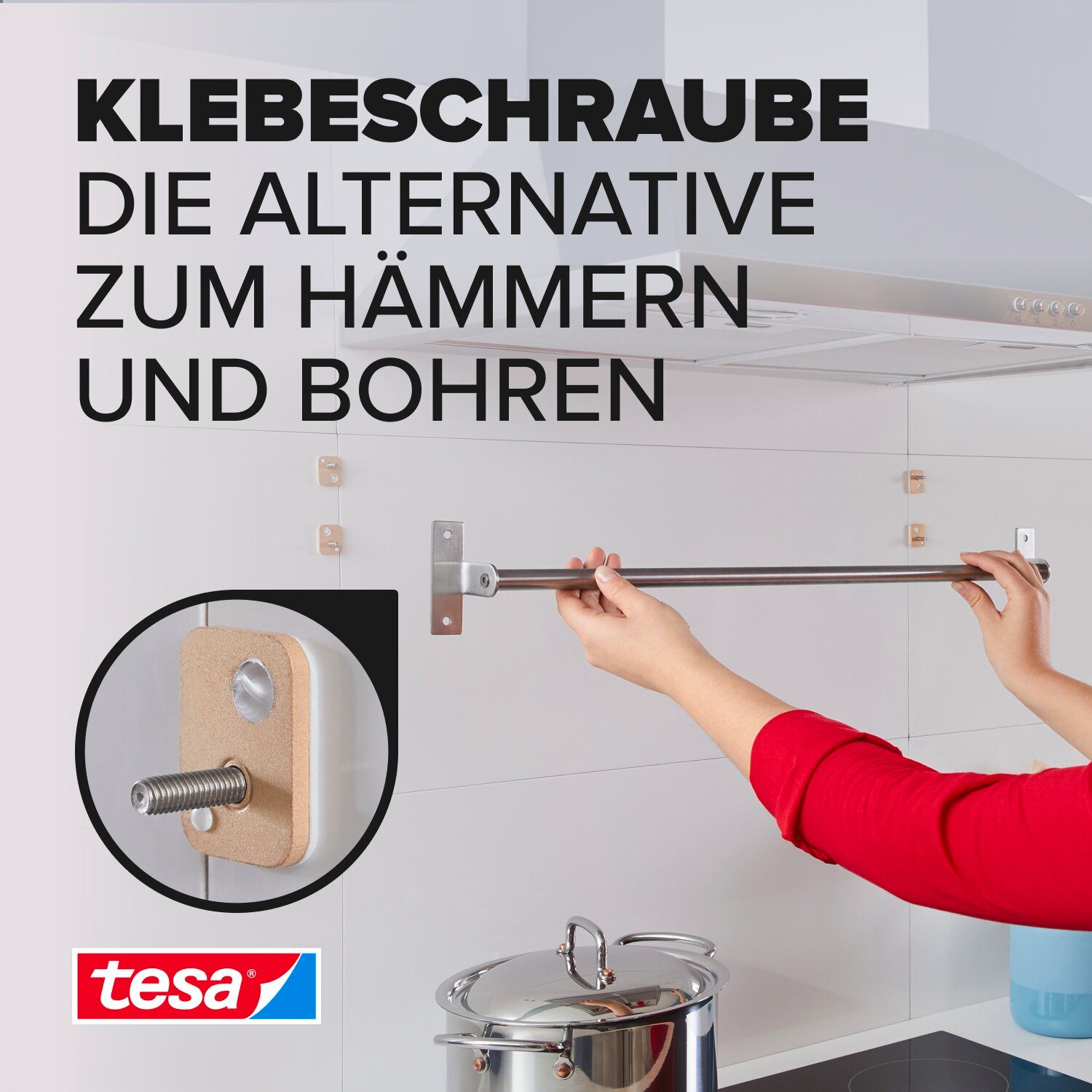 tesa Klebehaken 2x tesa Klebeschraube für Mauerwerk und Stein, Halteleistun günstig online kaufen