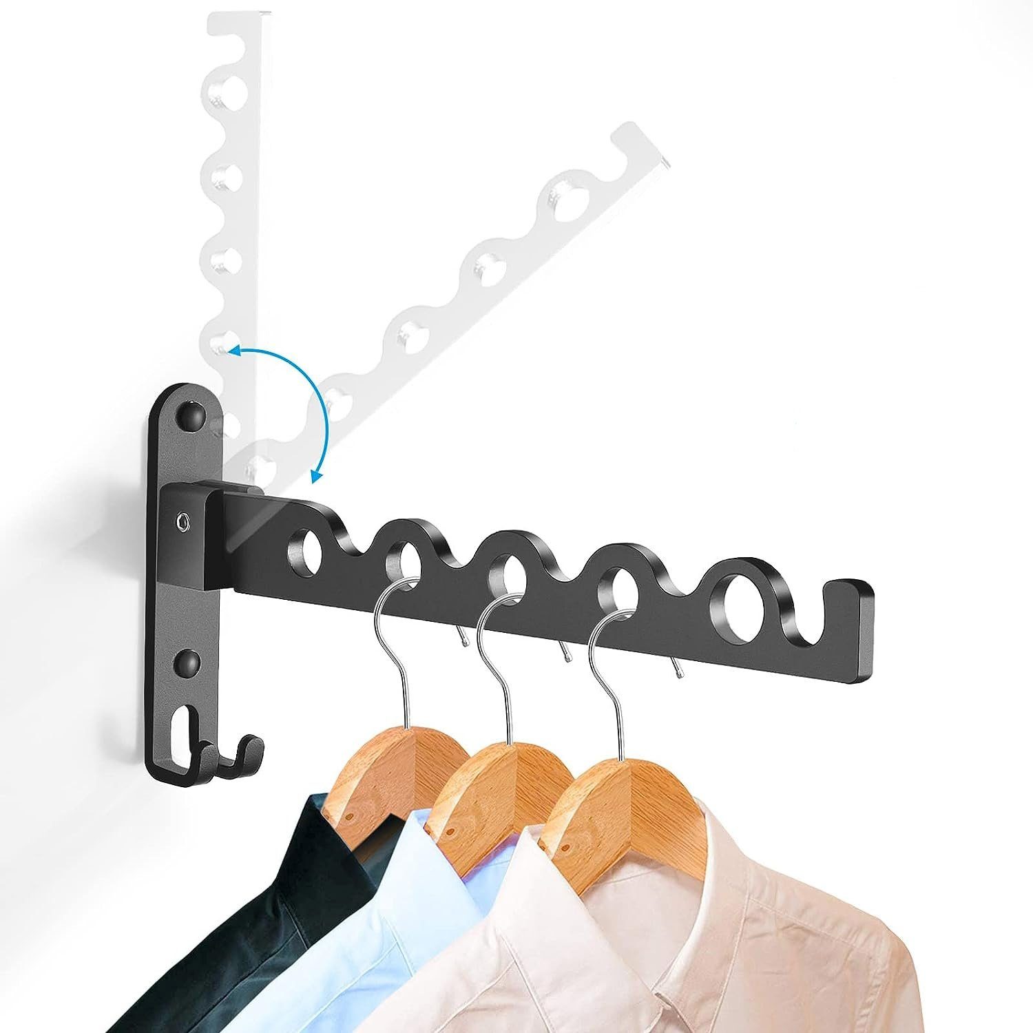 NUODWELL Wäscheständer Wand Kleiderständer Klappbar Kleiderbügel Haken Gard günstig online kaufen