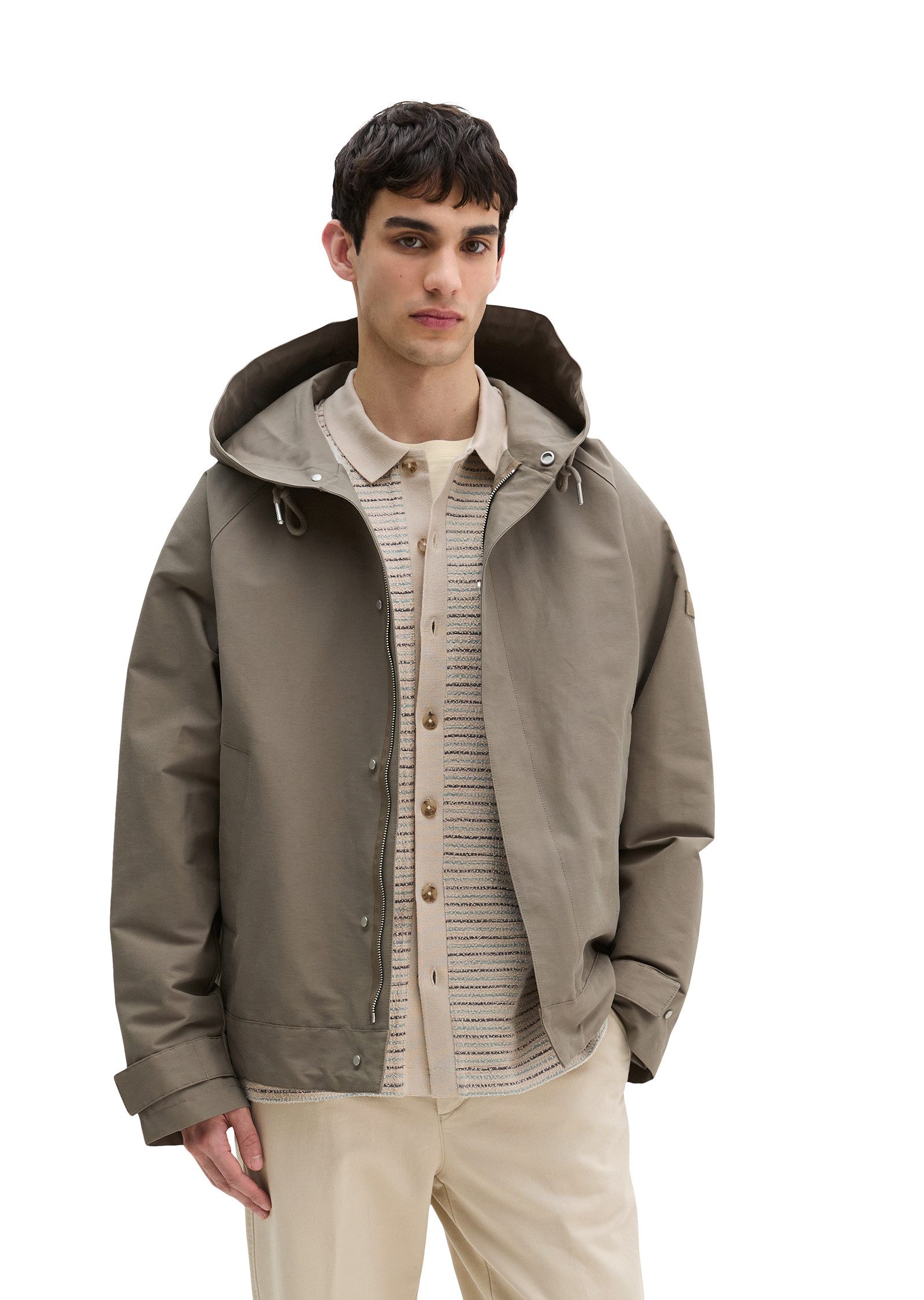 Marc O'Polo Outdoorjacke aus wasserabweisendem Bio-Baumwoll-Canvas