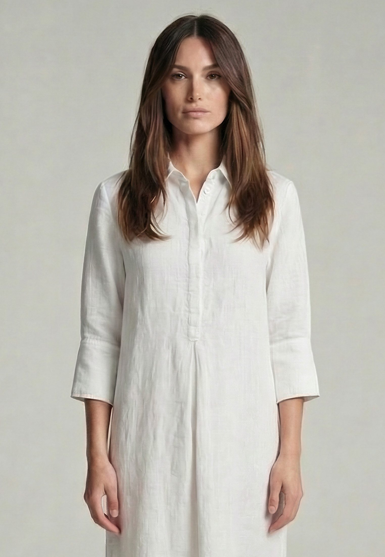 MARC AUREL Midikleid mit Hemdkragen