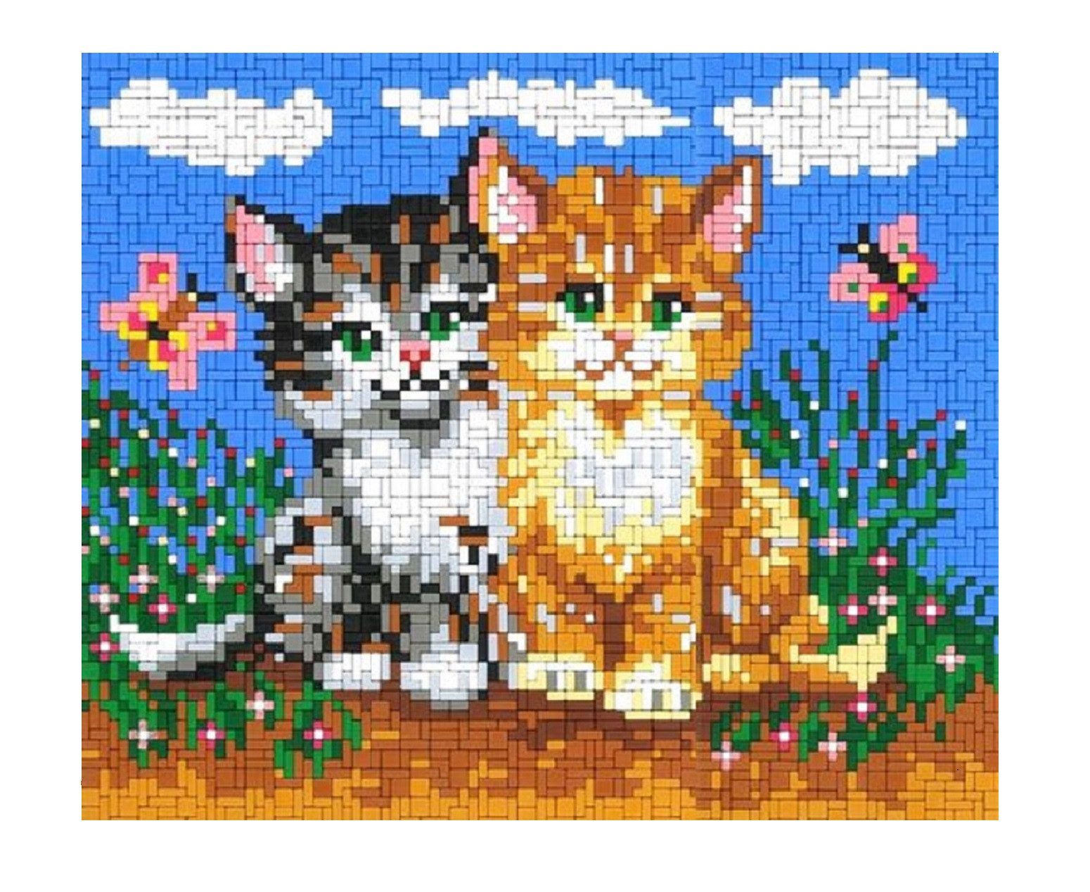 Stick it Steckpuzzle 2 Süße Kätzchen, 4100 Puzzleteile, Bildgröße: 39 x 33 cm