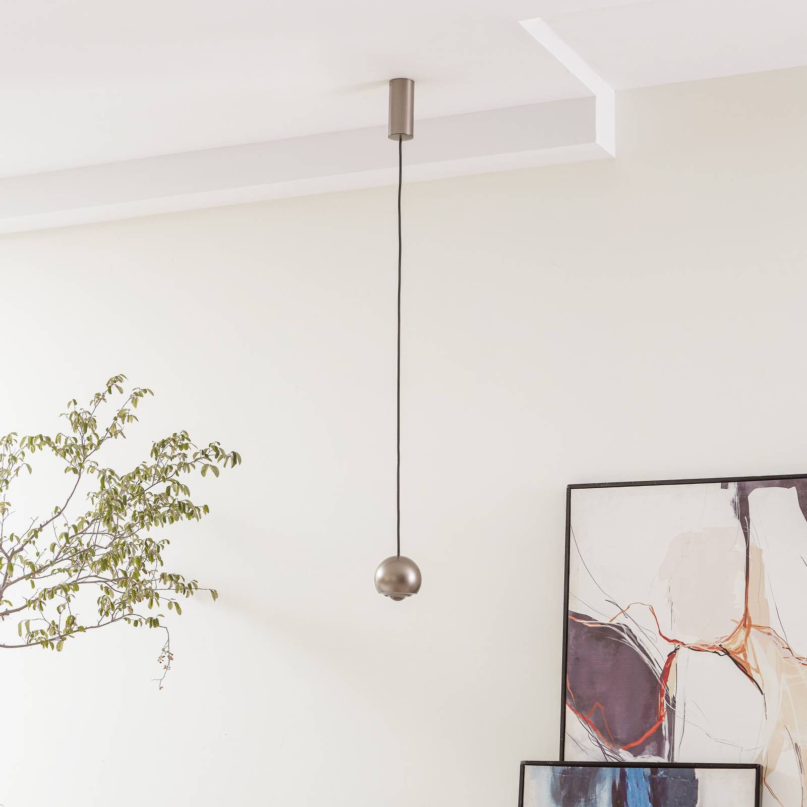 Lucande Hängeleuchte Varineth, LED, Metall, Alu warmweiß IP20, LED 6 W gesamt, warmweiß