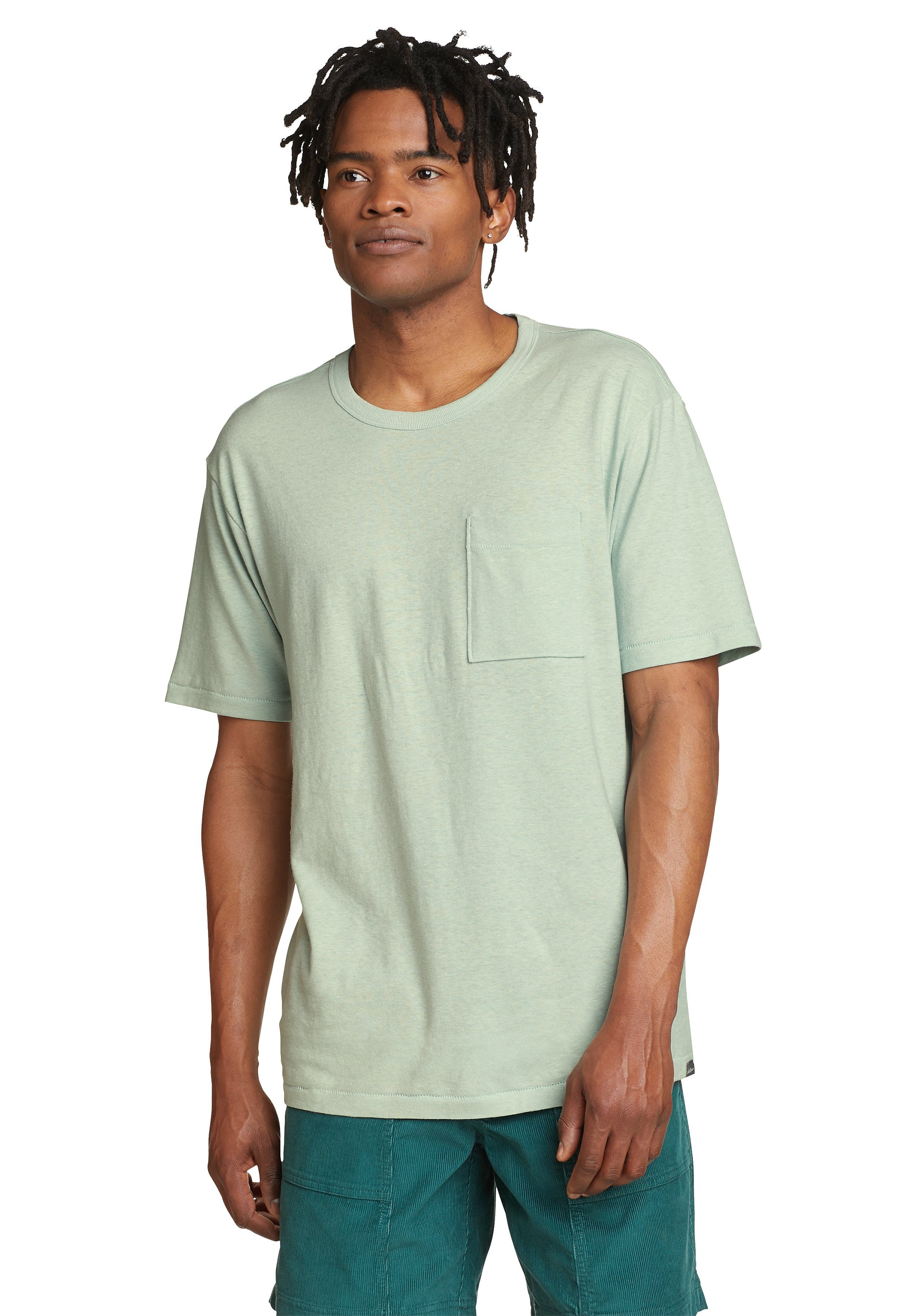 Eddie Bauer T-Shirt Hemp Shirt - Kurzarm Seladongrün