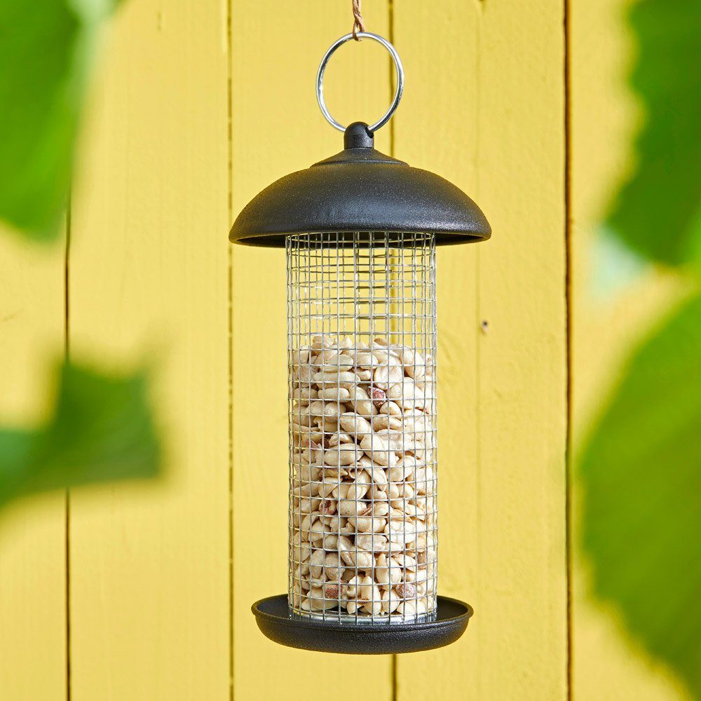 Dehner Vogelhaus Natura Futtersäule für Wildvögel, 20 x 13 x 13 cm