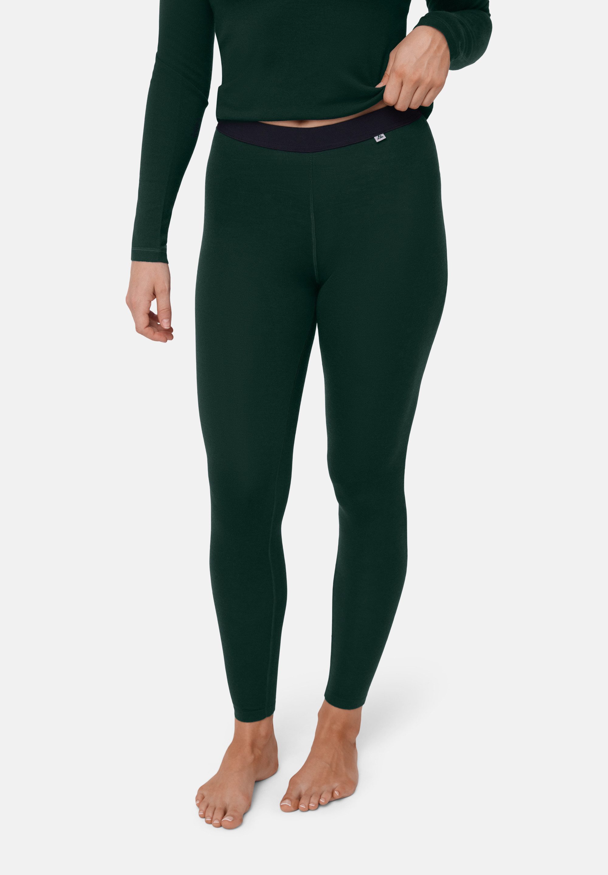 DANISH ENDURANCE Thermounterhose Core Merino Baselayer Lange Funktionsunterhose für Damen