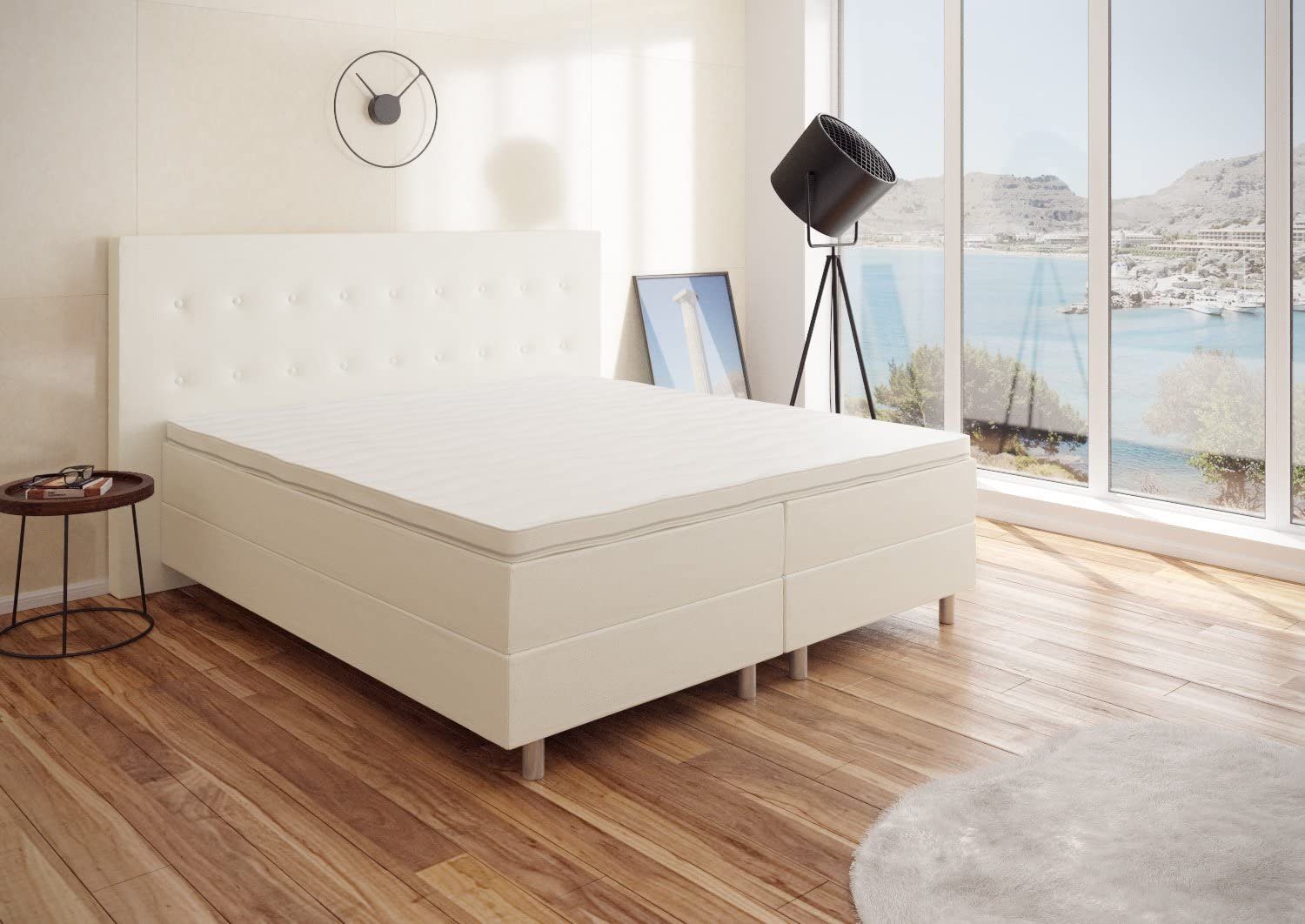 Best for You Boxspringbett NEO Bonellfederkern inkl. 5 cm Topper (90x200 100x200 120x200 140x200 160x200 180x200 200x200 cm), Handwerksqualität, TOP- Preis-Leistungs-Verhältnis