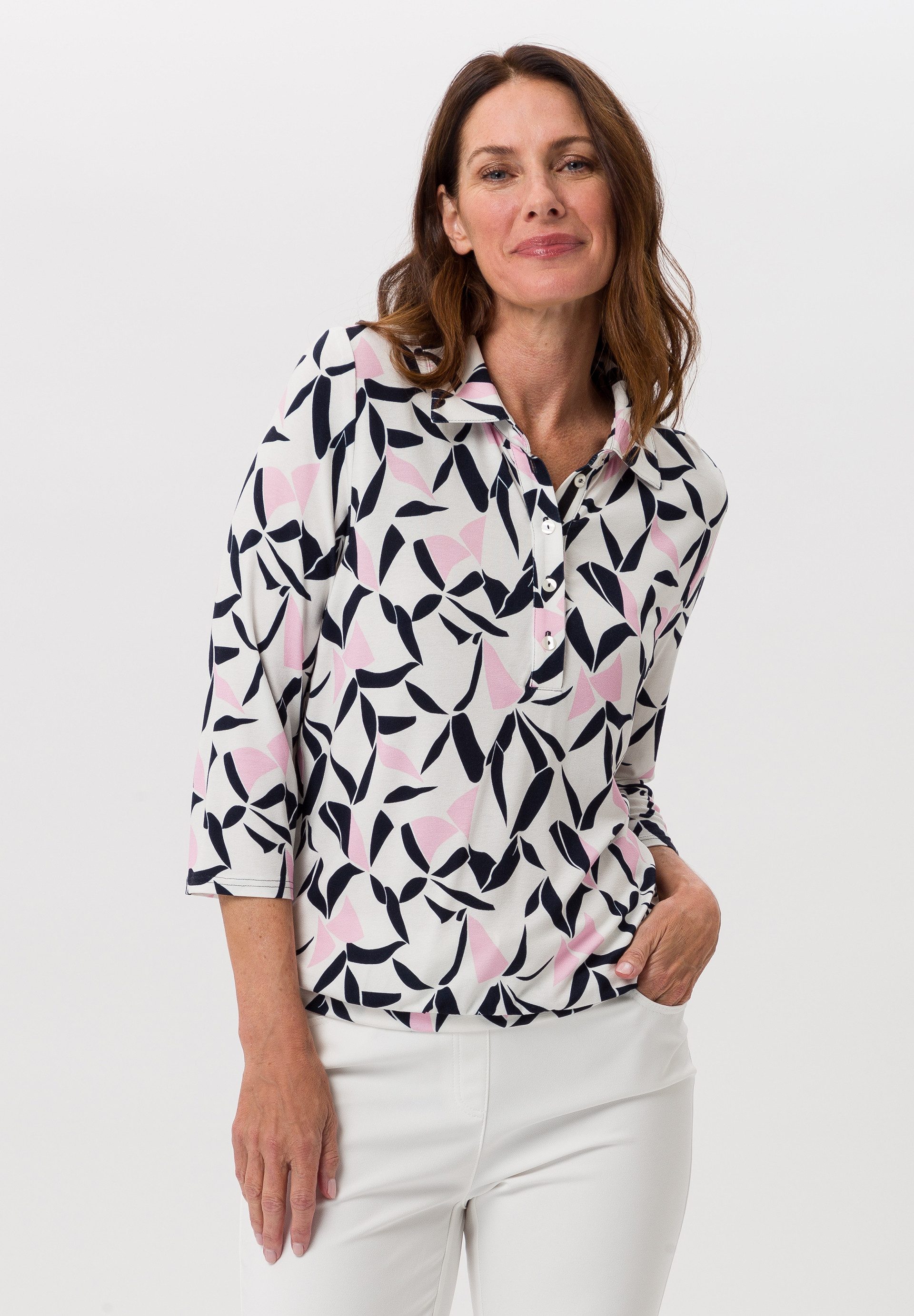 FRANK WALDER 3/4-Arm-Shirt aus Ecovero Viskose günstig online kaufen