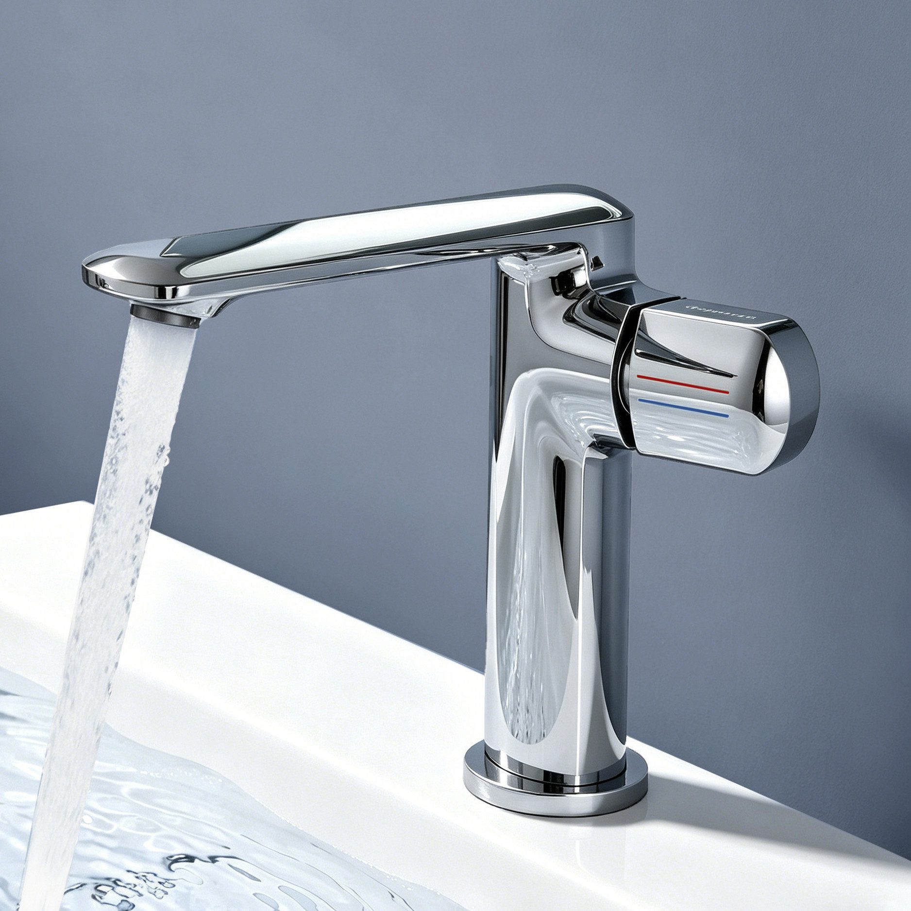 doporro Waschtischarmatur Wasserhahn Bad Waschtischarmaturmit Auslaufhöhe 156/259mm WAO-1180 DIN-Anschlüsse