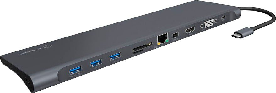 ICY BOX Laptop-Dockingstation ICY BOX Type-C USB Videoausgabe mit dreifacher DockingStation