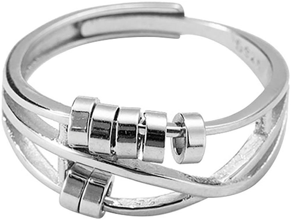 Firetti Fingerring Schmuck Geschenk Silber 925 Damenring Silberring Lucky Antistress, Made in Germany