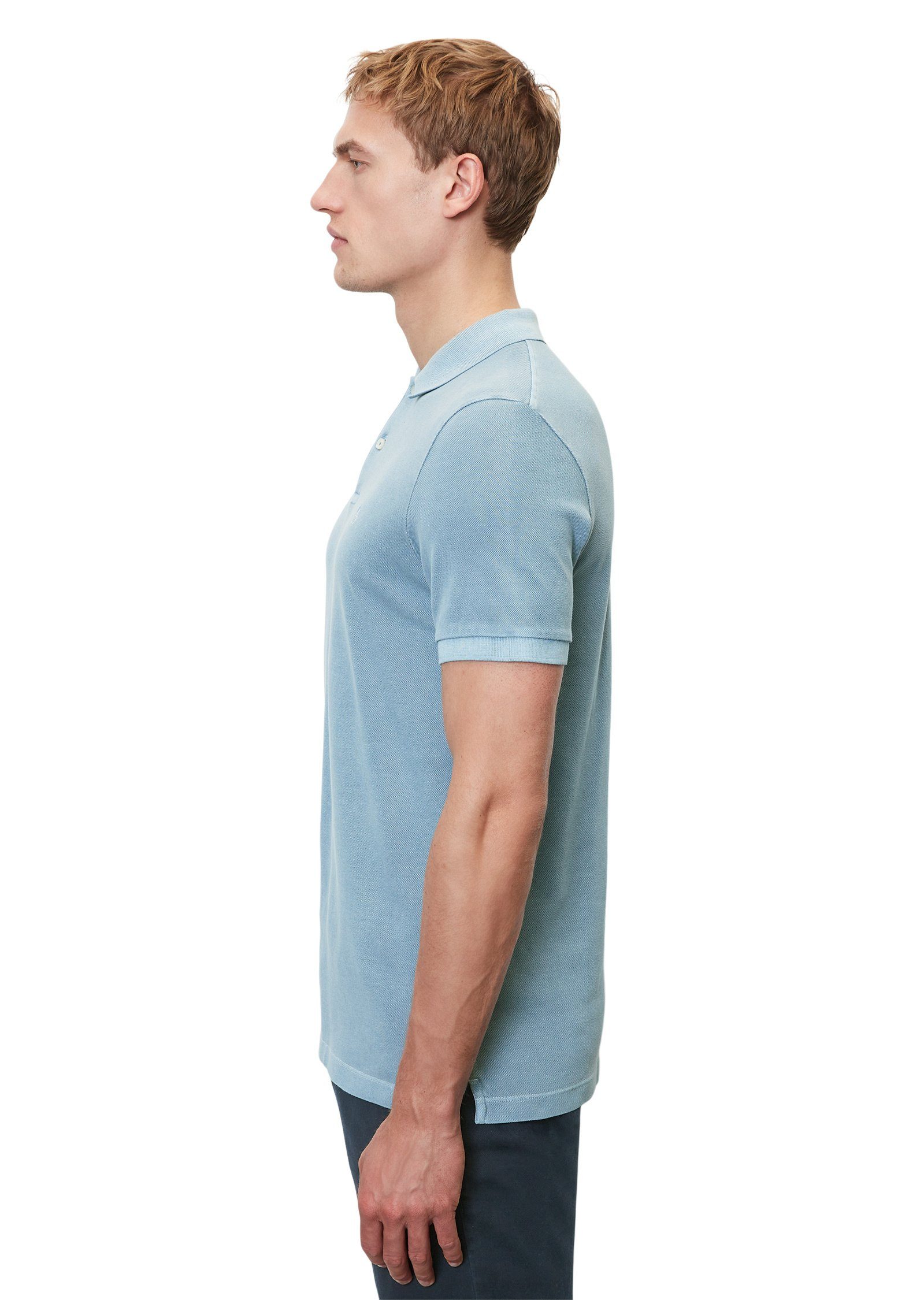 Marc O'Polo Poloshirt aus Cotton-Stretch Organic blau