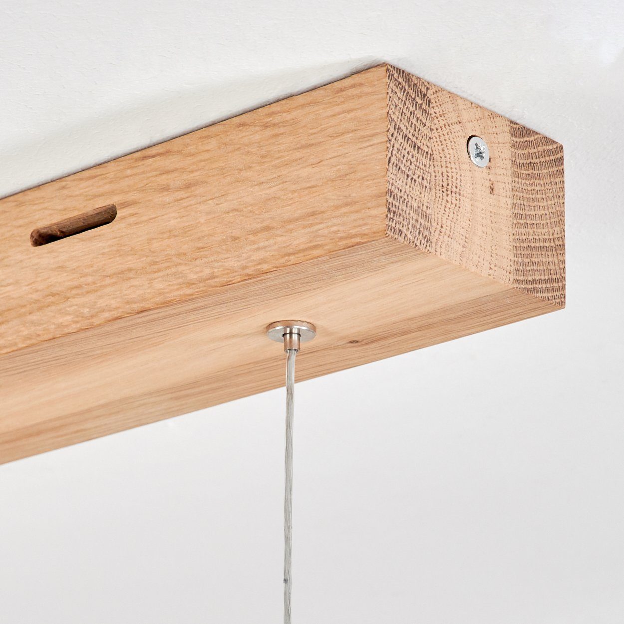 Pendelleuchte An-/Ausschalter, Lumen Hängelampe 2660 111cm, Höhe hofstein Natur/Weiß, aus Holz/Metall/Kunststoff in wechselbar, über dimmbar dimmbare LED max.