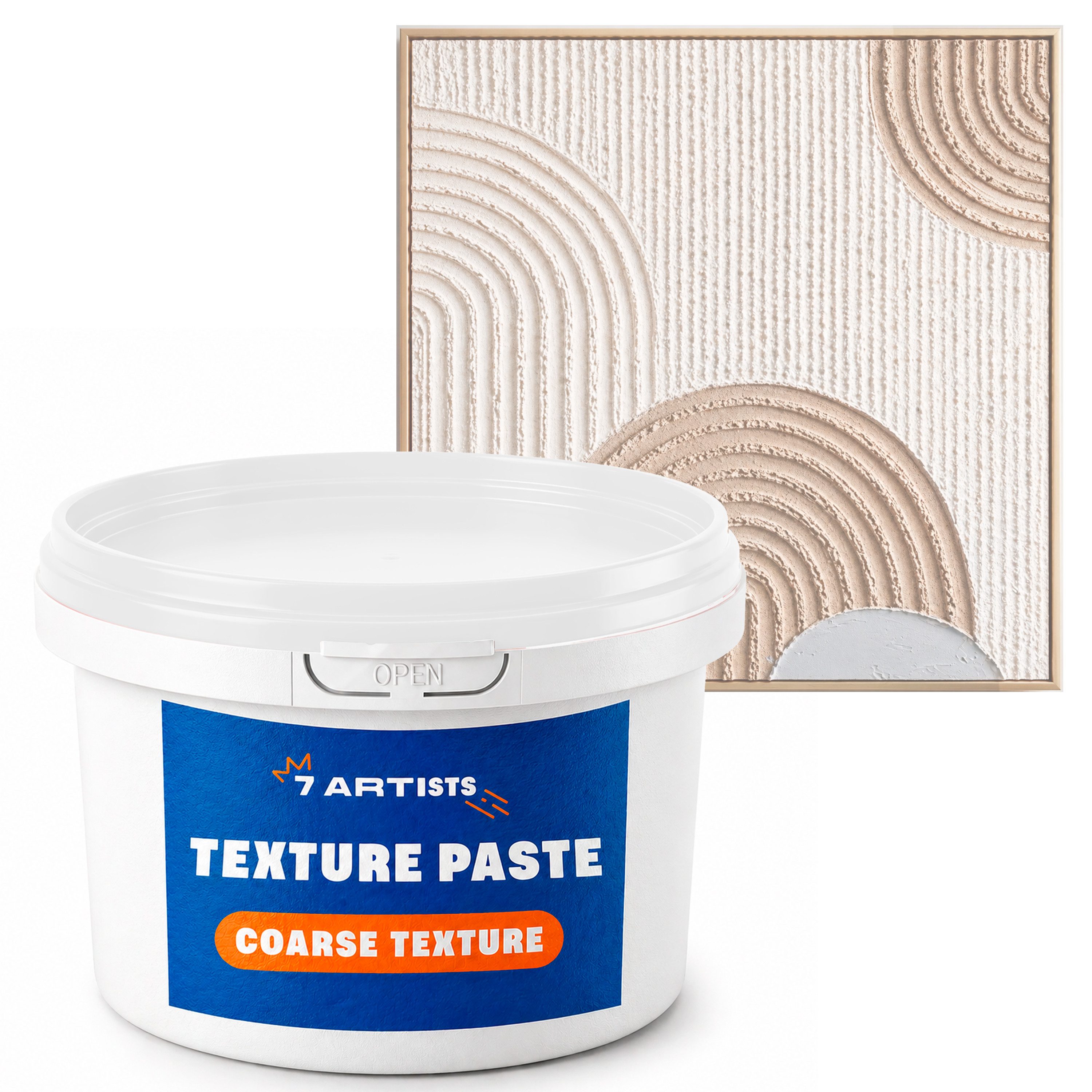 7 Artists Malpaste Texture Strukturpaste Fein für Acrylmalerei, Strukturpaste Leinwand