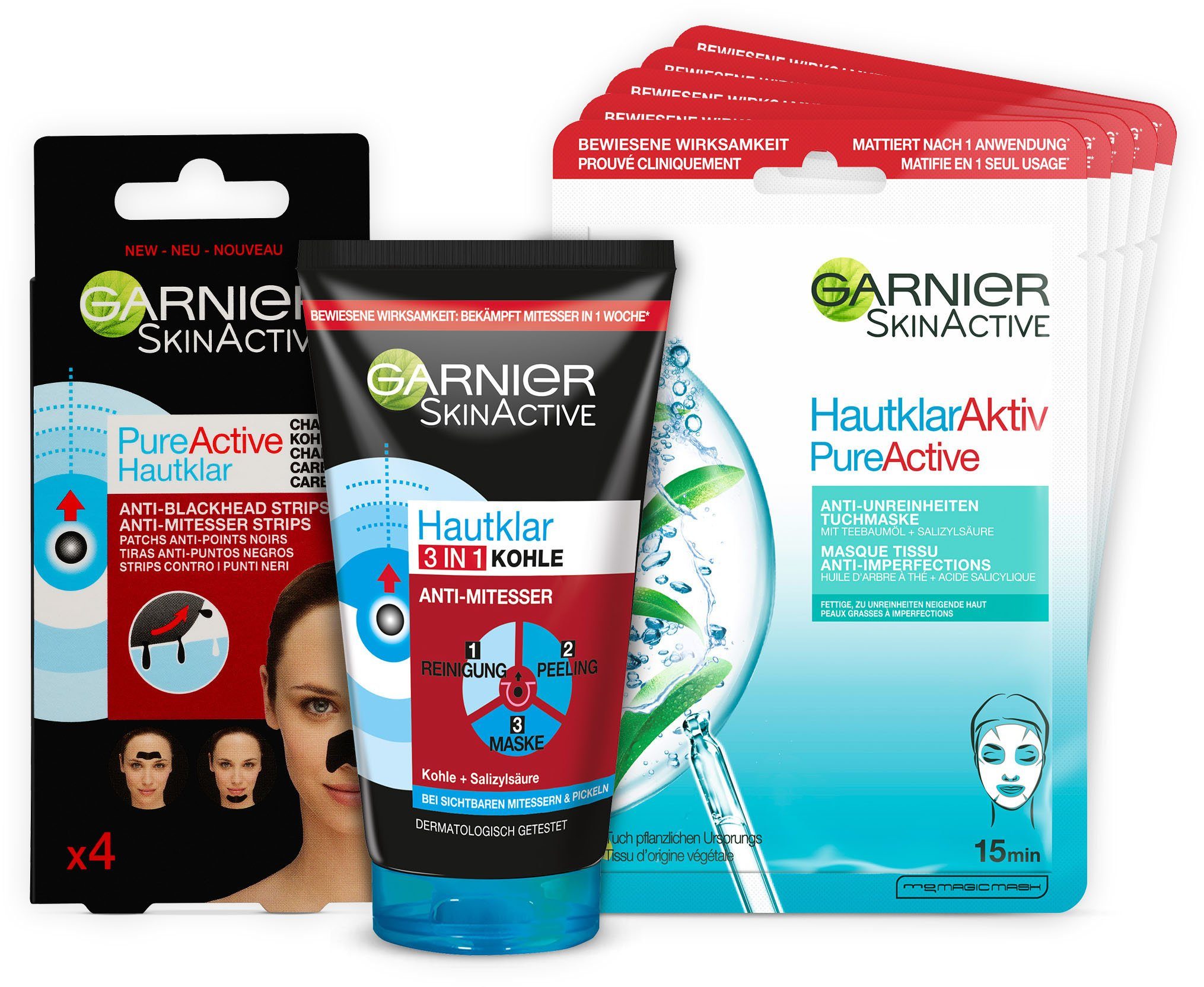 Pflege-Set Mitesser GARNIER SOS Set SkinActive