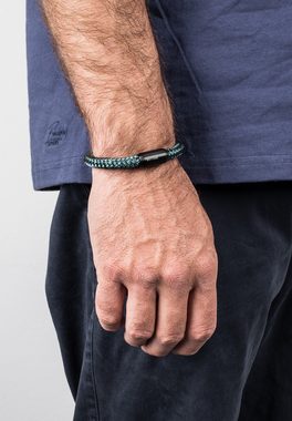 Akitsune Armband Portus Segeltau-Armband Schwarz-Grün 19cm