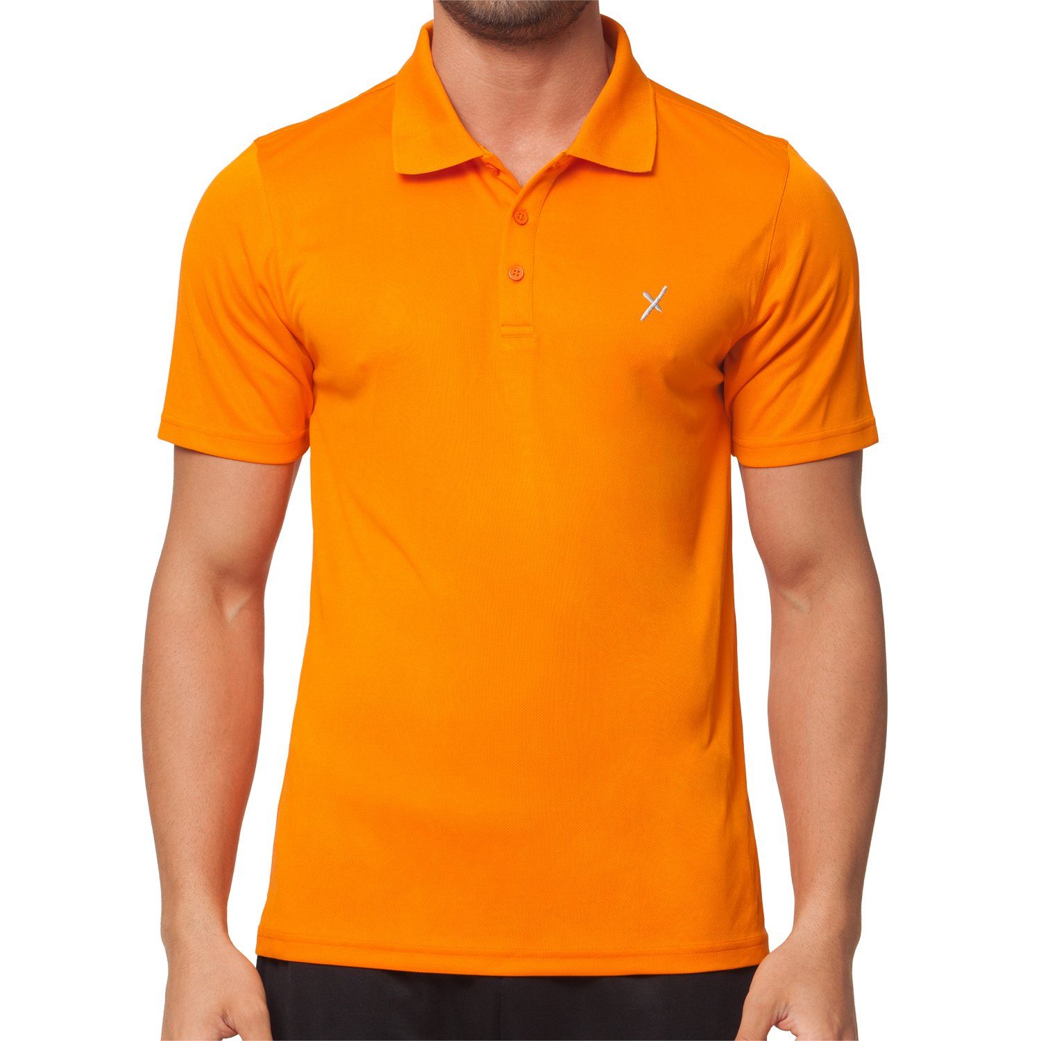 Top-Urlaubsort CFLEX Trainingsshirt Herren Sport Shirt Fitness Polo-Shirt Collection Sportswear Orange