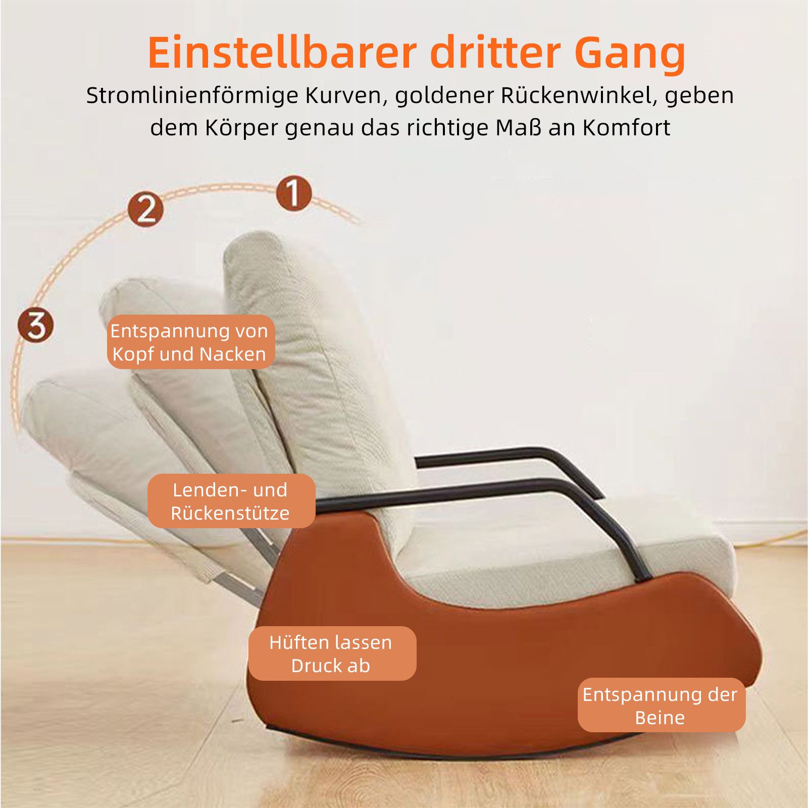 TWSOUL Schaukelstuhl Verstellbarer Relaxsessel mit ausziehbarer günstig online kaufen