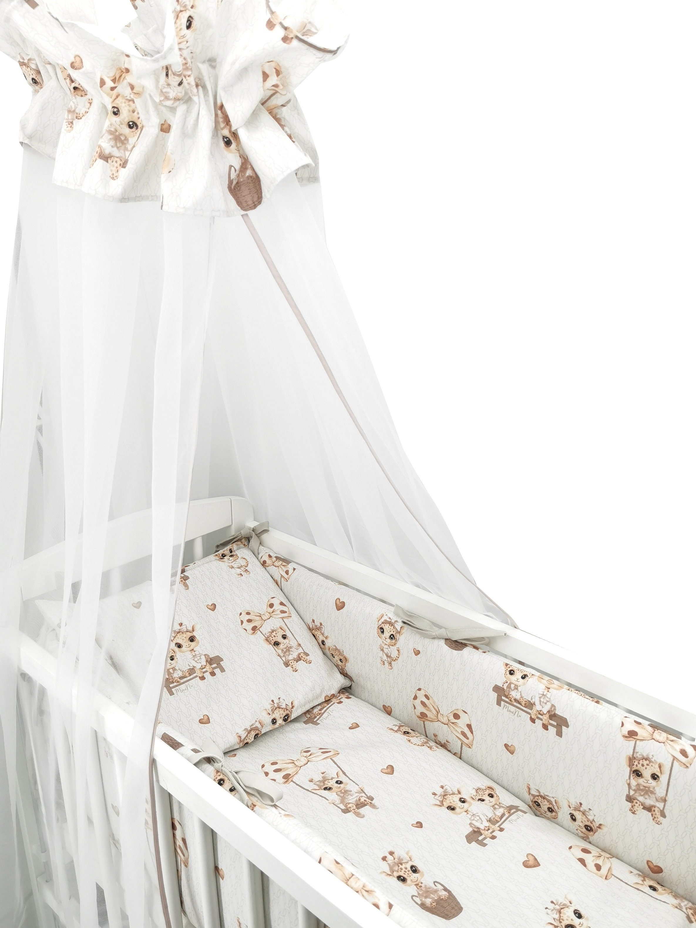 Babybettwäsche Baby Wiegenset Giraffe und Leo