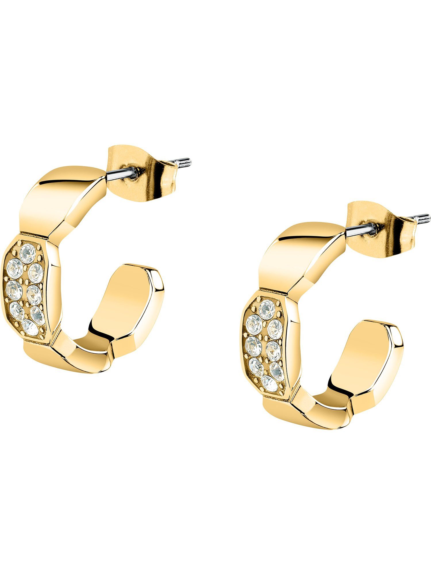 KARL LAGERFELD Paar Ohrstecker Karl Lagerfeld Damen-Ohrstecker Edelstahl Kristall, Crystals