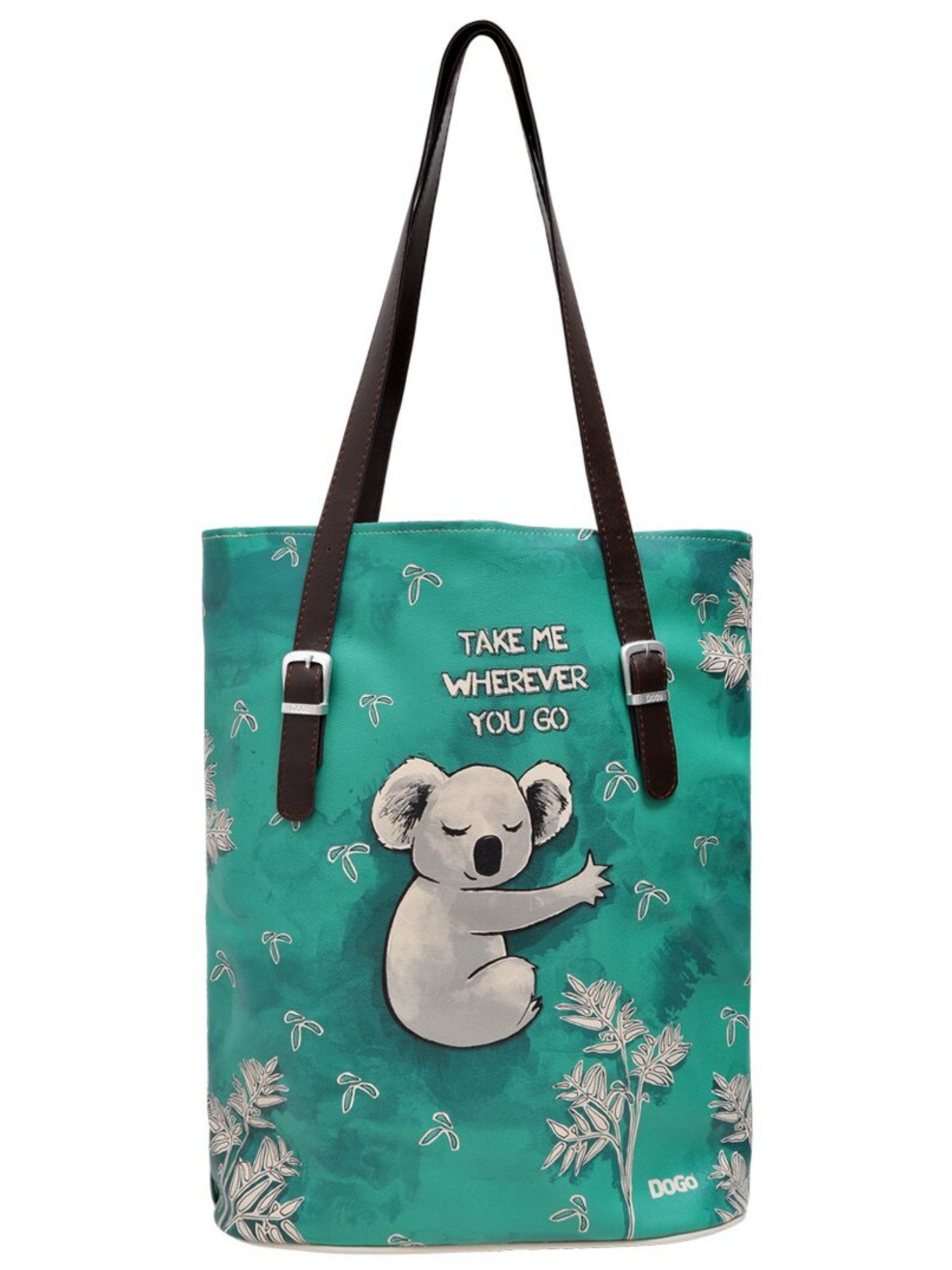 DOGO Umhängetasche Tall Bag Damen Schultertasche Koala Hug Damen Schultertasche, Handgefertigt