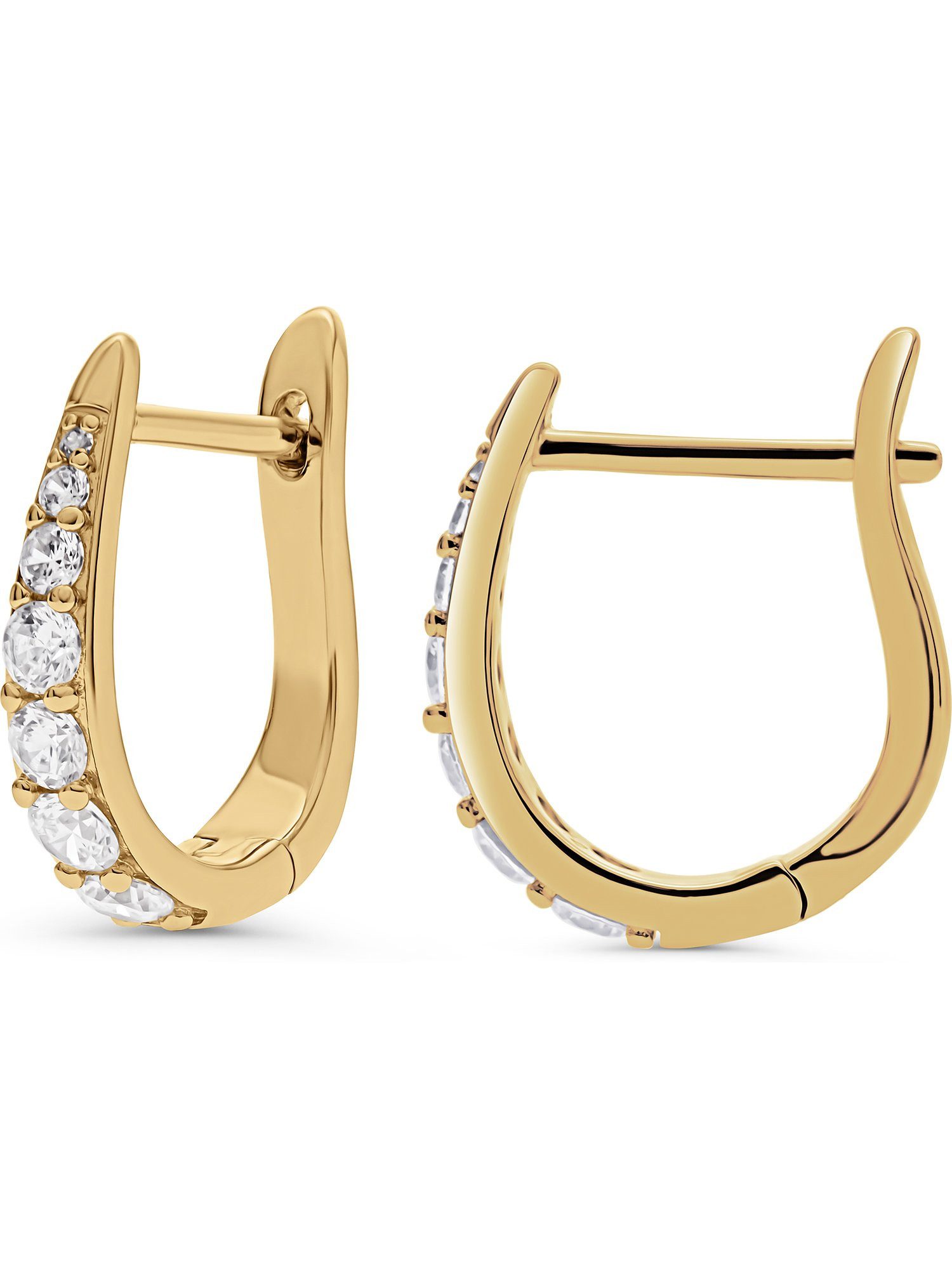 FAVS Paar Ohrhänger FAVS Damen-Ohrhänger 925er Silber 14 Zirkonia