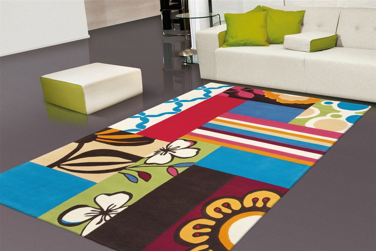 Teppich Boss Teppich Kurzflor Teppich Johanna 4093 - Multi, rechteckig, Höhe: 14 mm