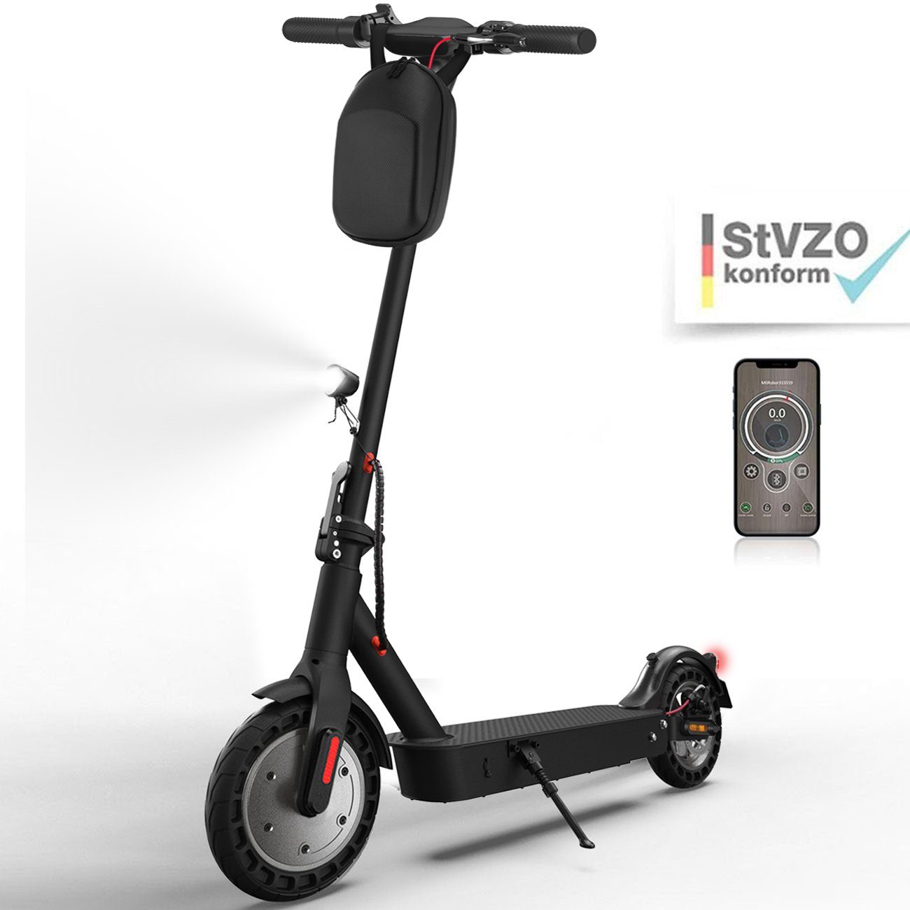 oyajia E-Scooter 10 Zoll, 20,00 km/h, mit Straßenzulassung Max 40km E-roller mit app, 500,00 W, max 20km/h Mit ABE