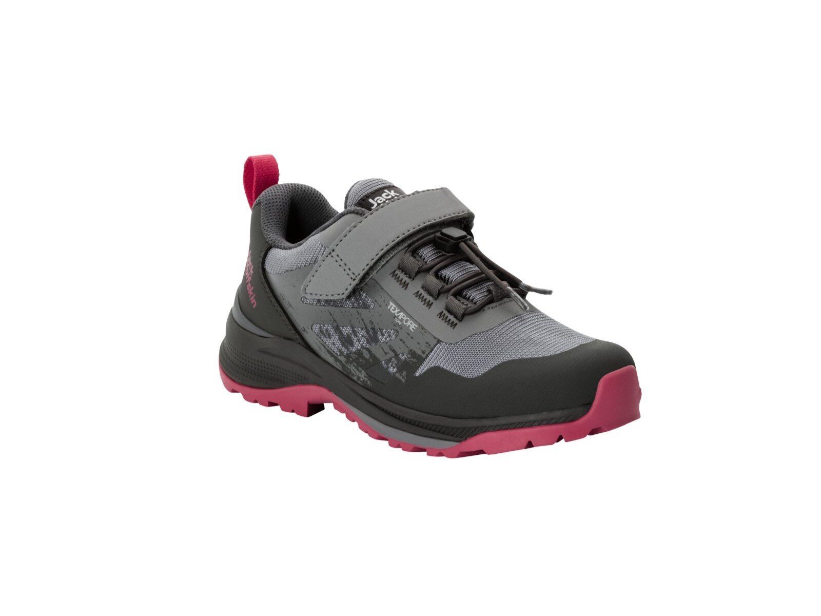 Jack Wolfskin Villi Hiker Texapore Low (wasserdicht, atmungsaktiv) dunkelgrau/pink Wanderschuh