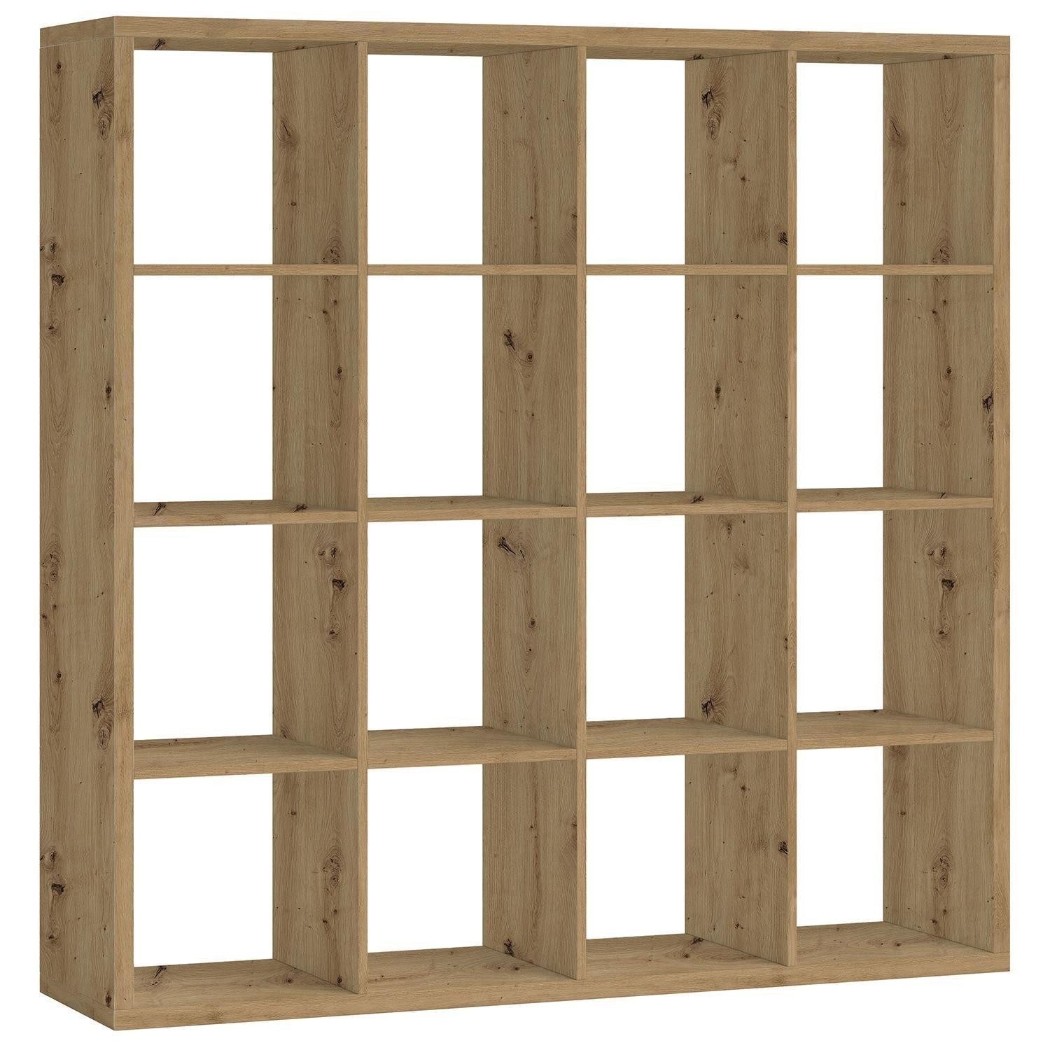 Bega Consult Raumteiler STYLE, Artisan Eiche Dekor, 16 Fächer, B 147 x H 147 x T 38 cm